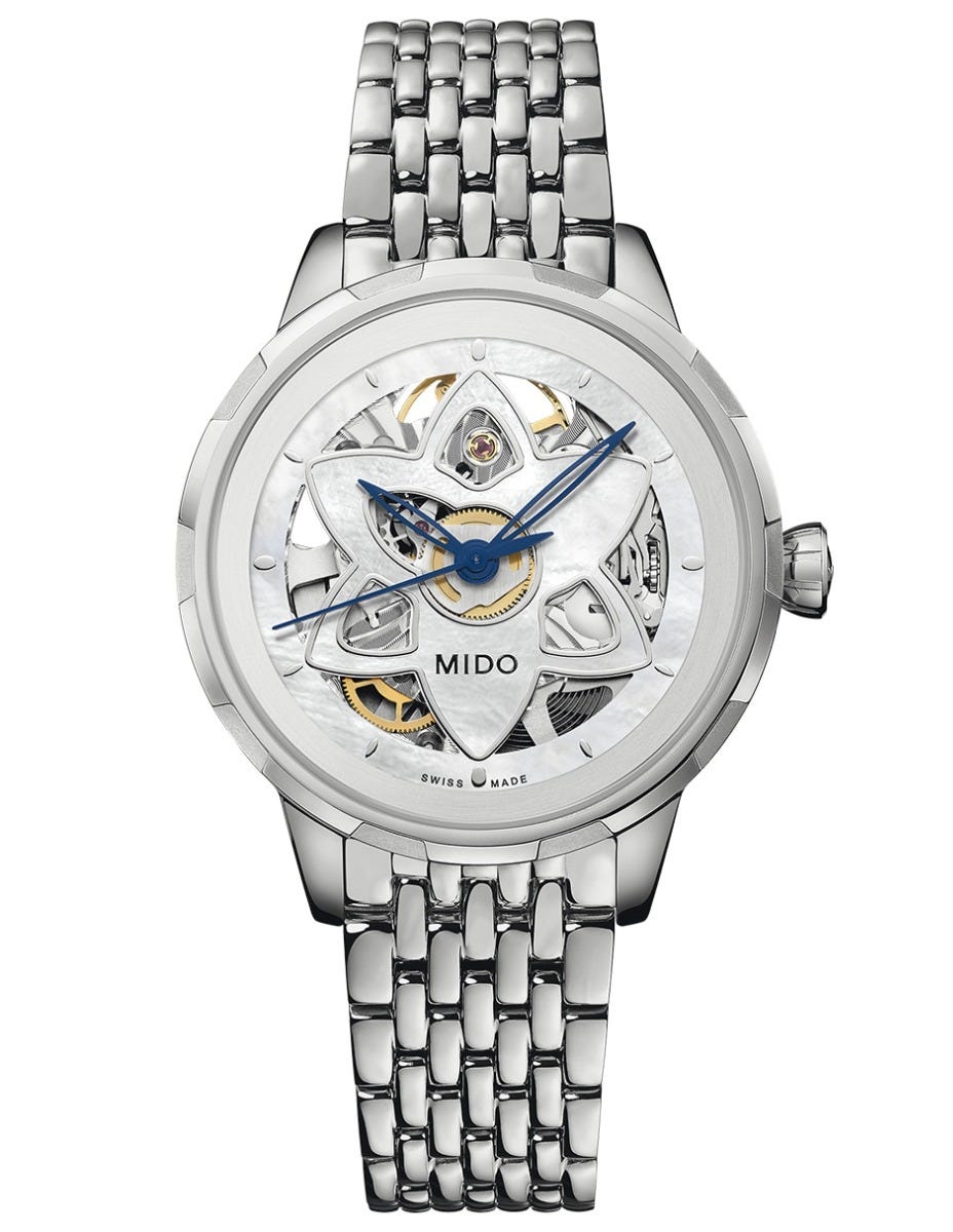 Reloj mido plateado outlet