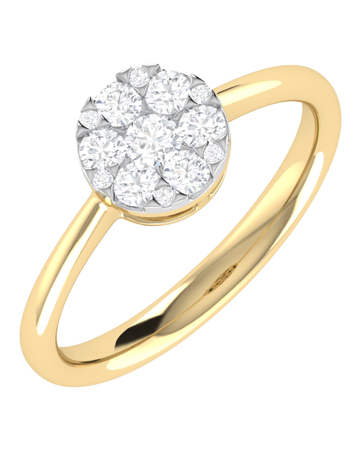 SURAJ-458-AN Anillo de compromiso DE ORO AMARILLO 14K CON 40PTS DE DIAMANTE