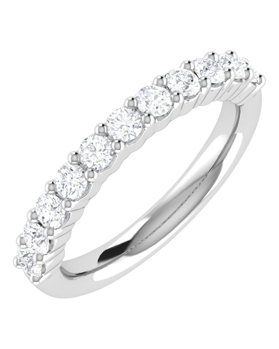 SURAJ-59-AN Churumbela de Oro Blanco 14K #7 con 75pts de Diamante
