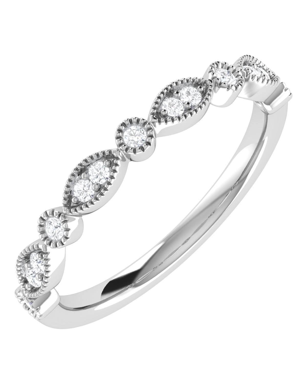 SURAJ-73-AN Anillo de Oro Blanco 14K #7 con 16pts de Diamante