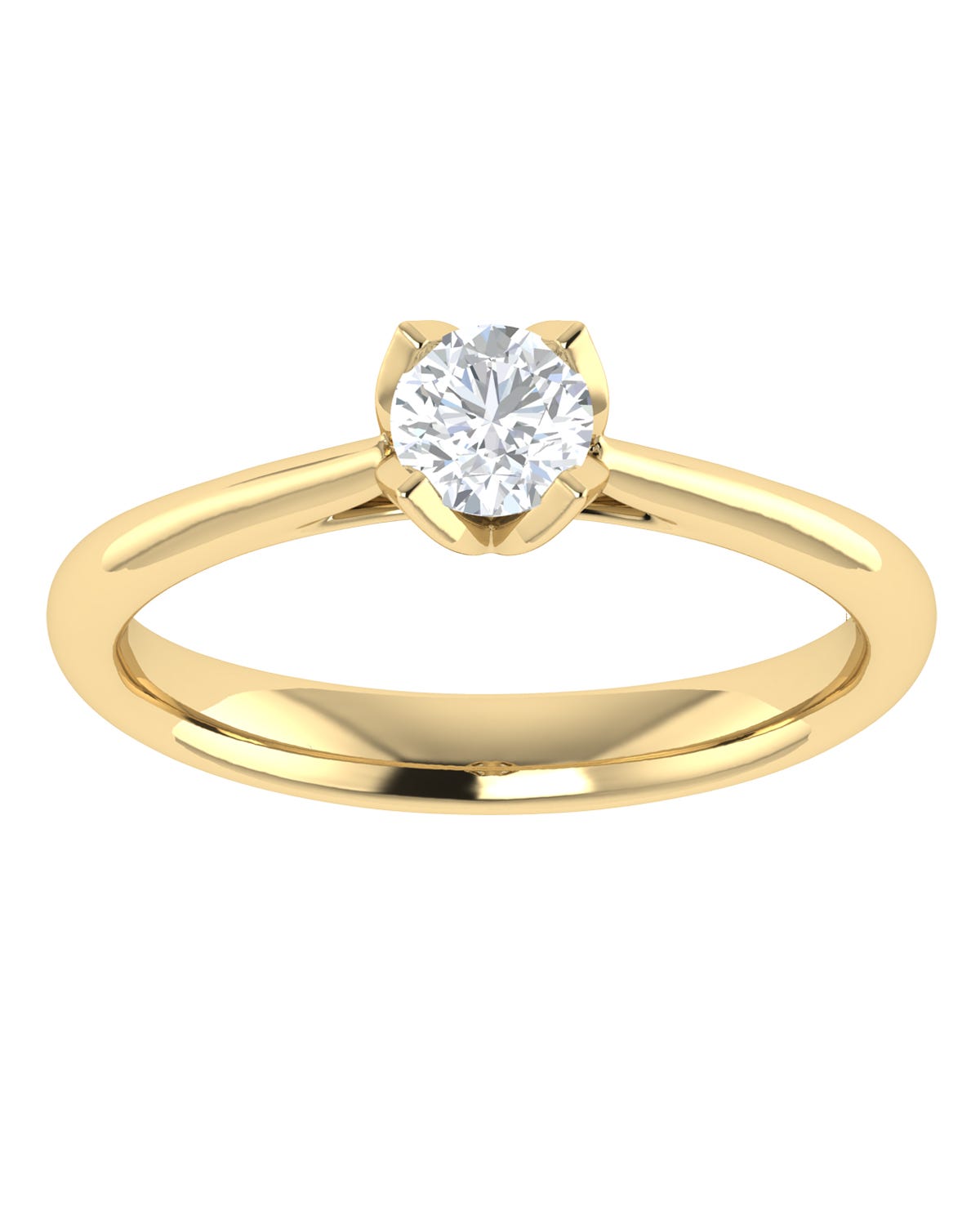 Anillo compromiso Amarillo Brillante