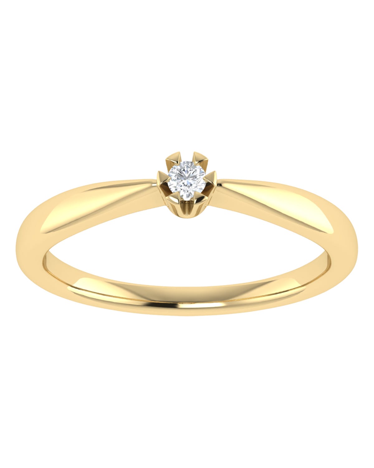 Anillo compromiso Amarillo Brillante