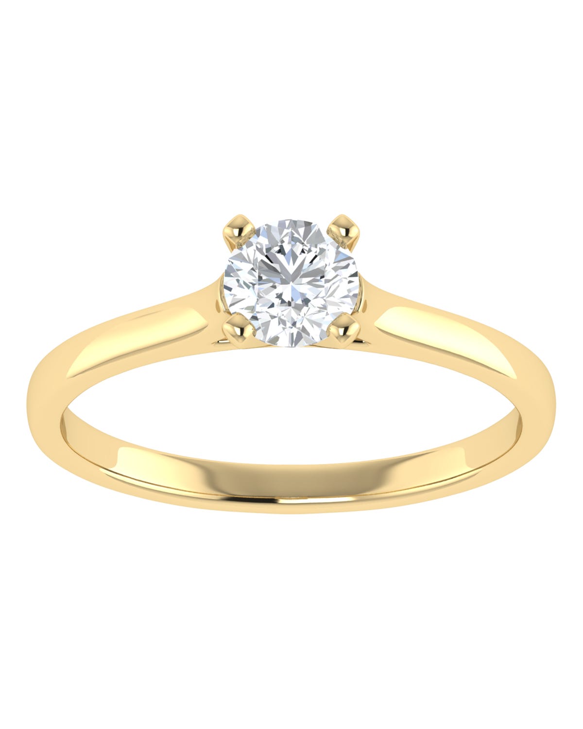 Anillo compromiso Amarillo Brillante