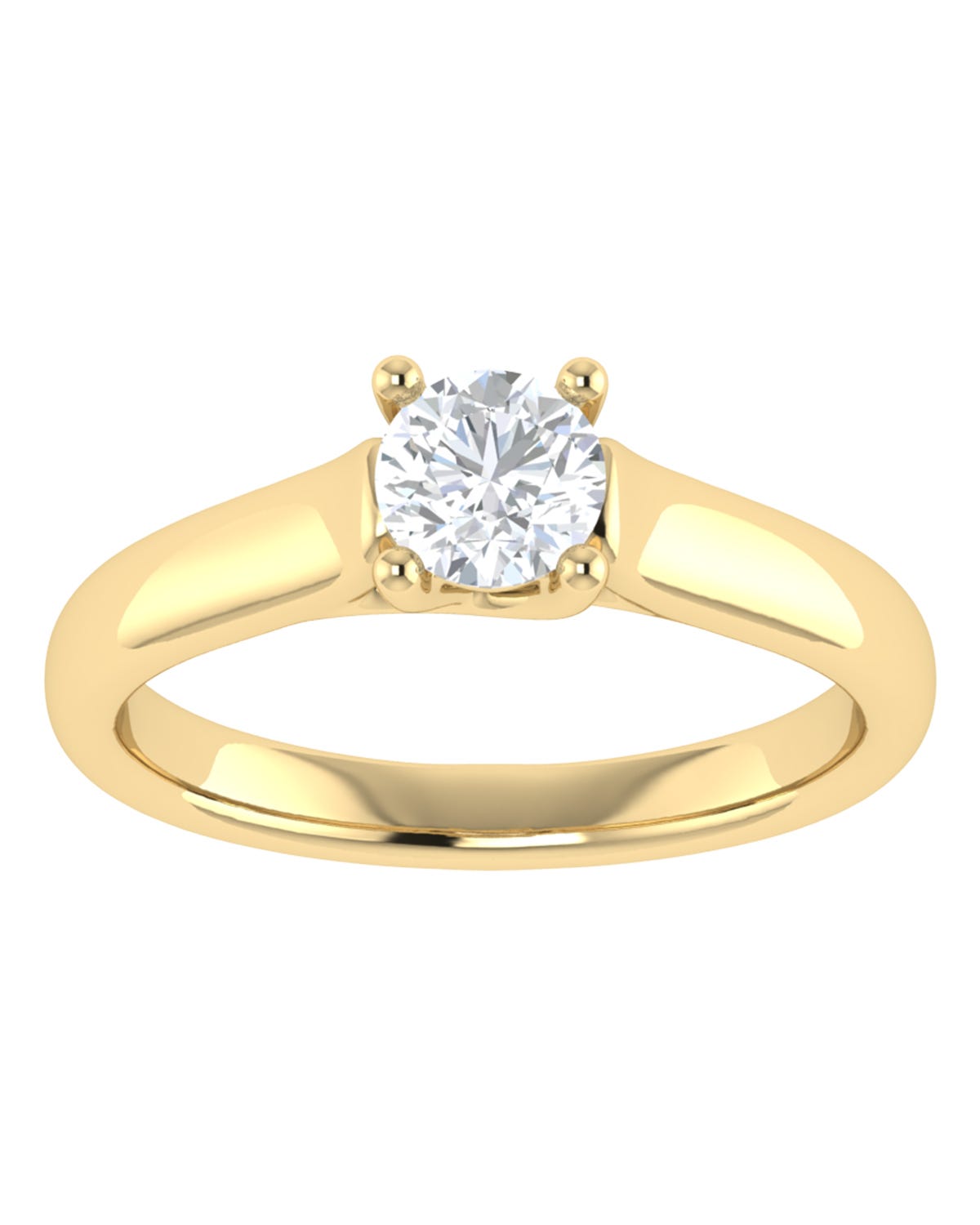 Anillo compromiso Amarillo Brillante