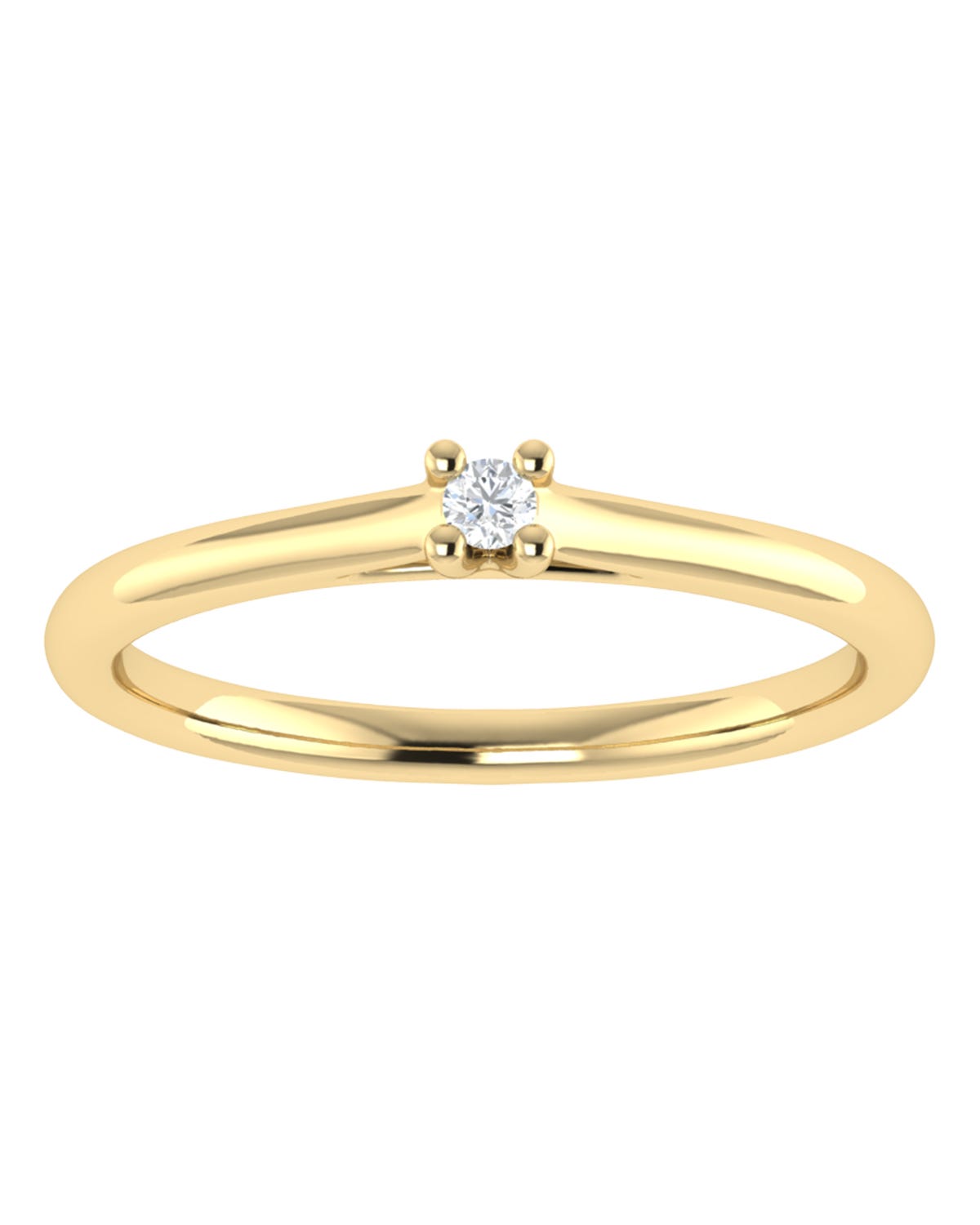 Anillo compromiso Amarillo Brillante