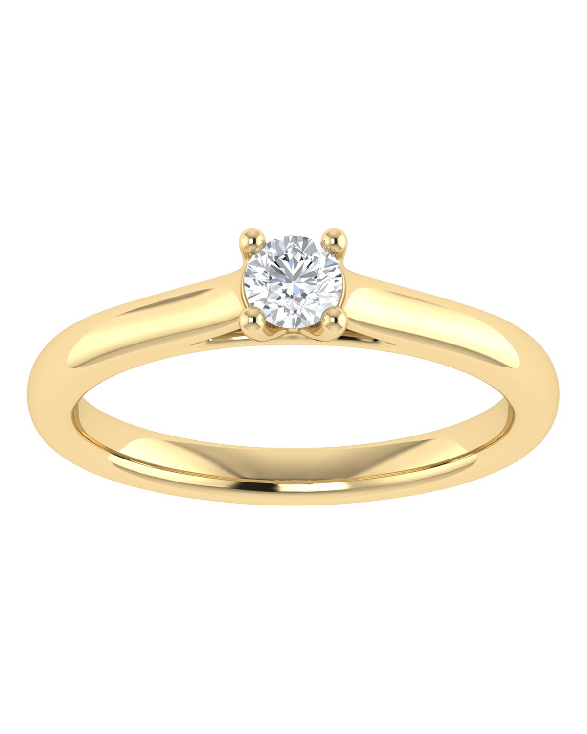 Anillo compromiso Amarillo Brillante