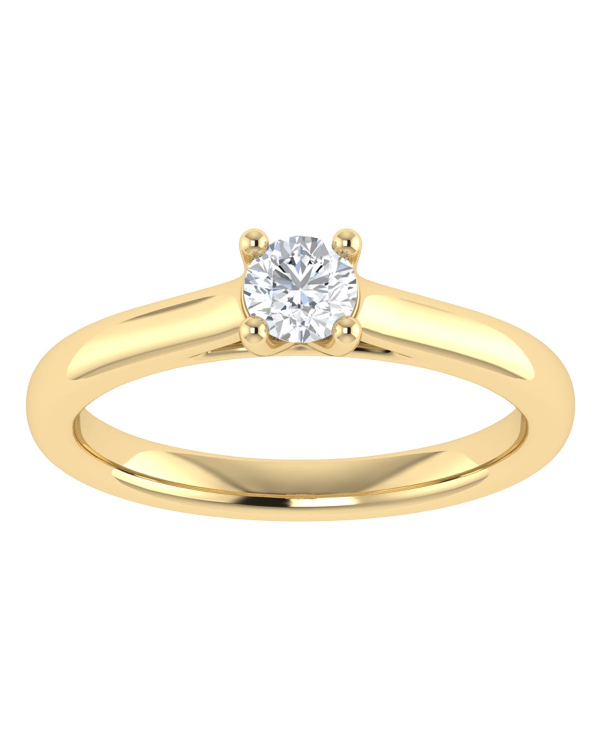 Anillo compromiso Amarillo Brillante