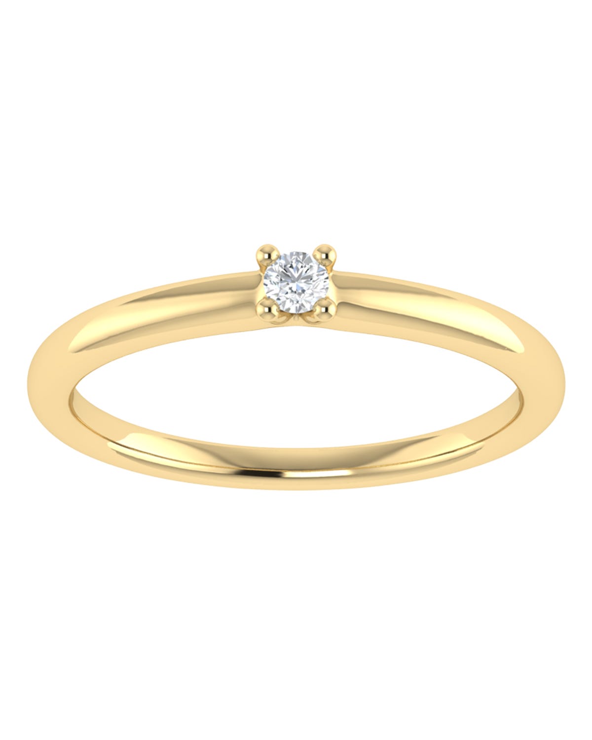 Anillo compromiso Amarillo Brillante