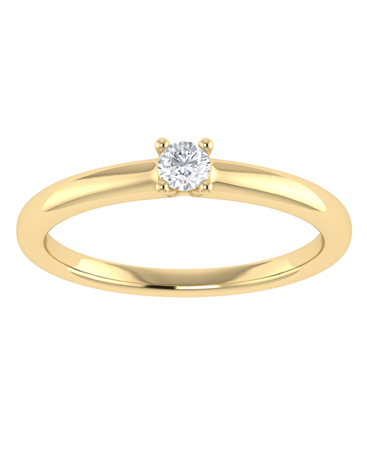 Anillo compromiso Amarillo Brillante