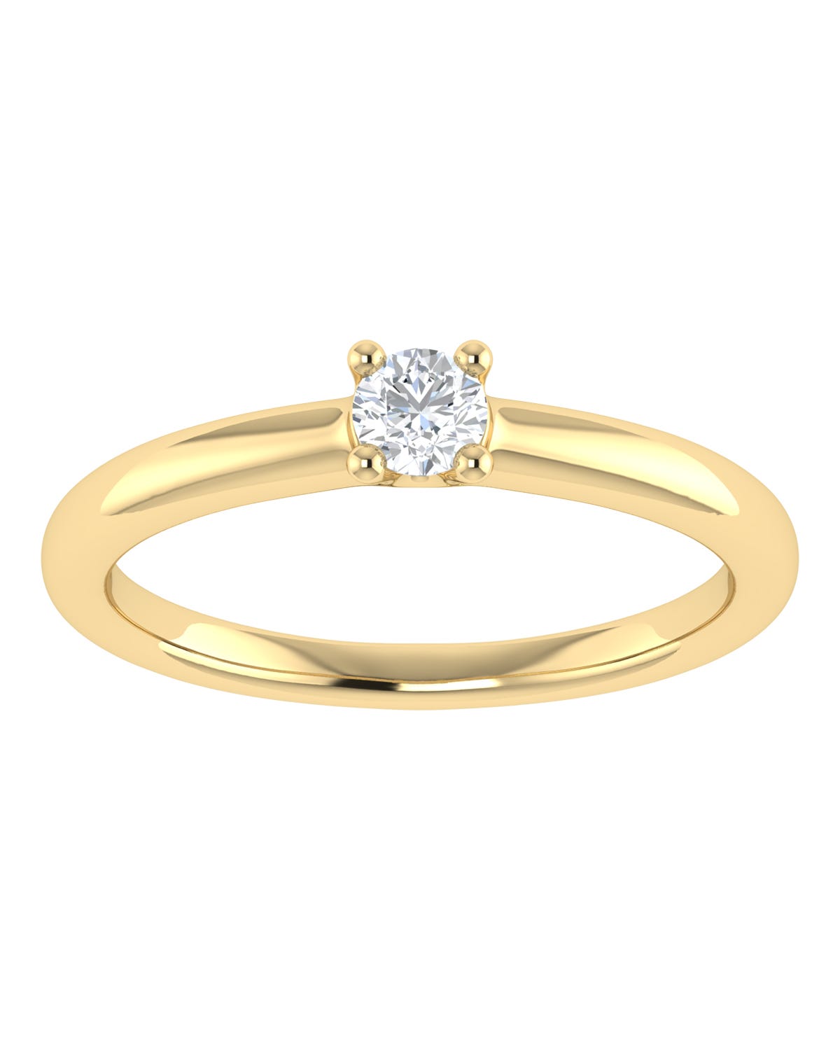 Anillo compromiso Amarillo Brillante