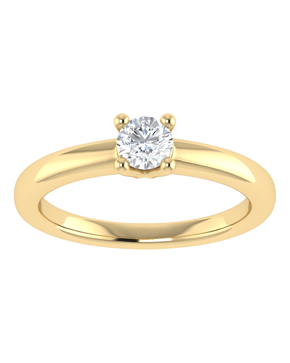 Anillo compromiso Amarillo Brillante
