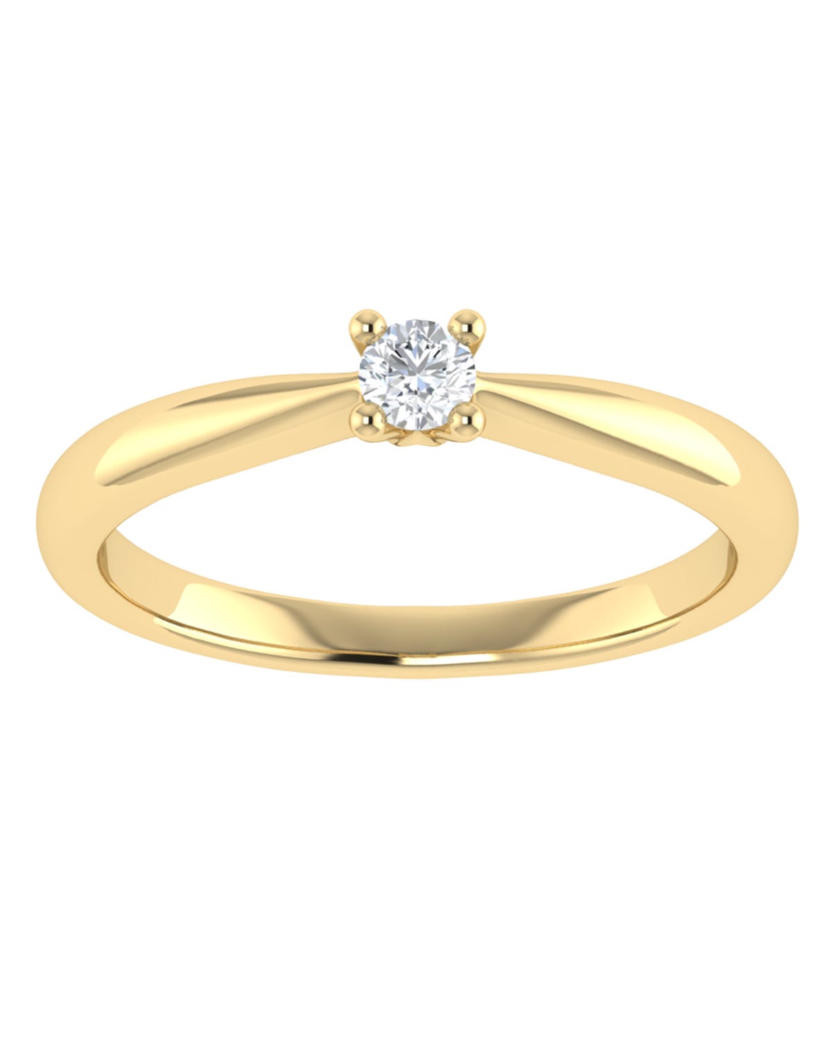Anillo compromiso Amarillo Brillante