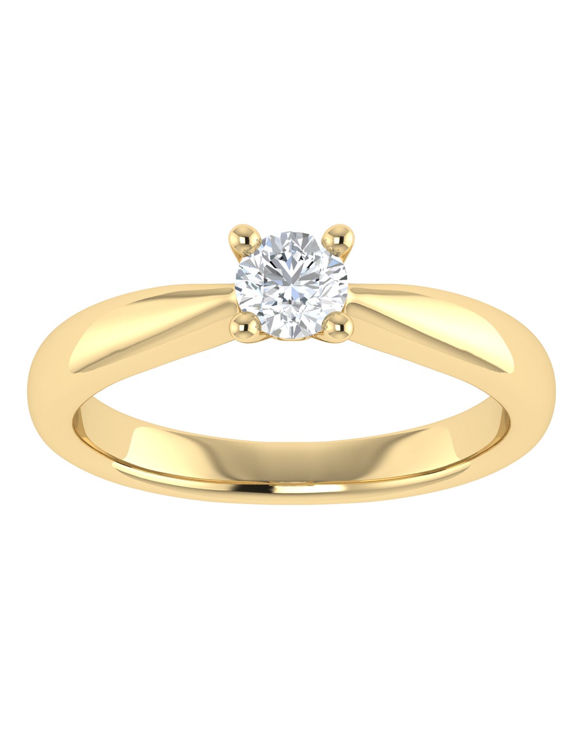 Anillo compromiso Amarillo Brillante