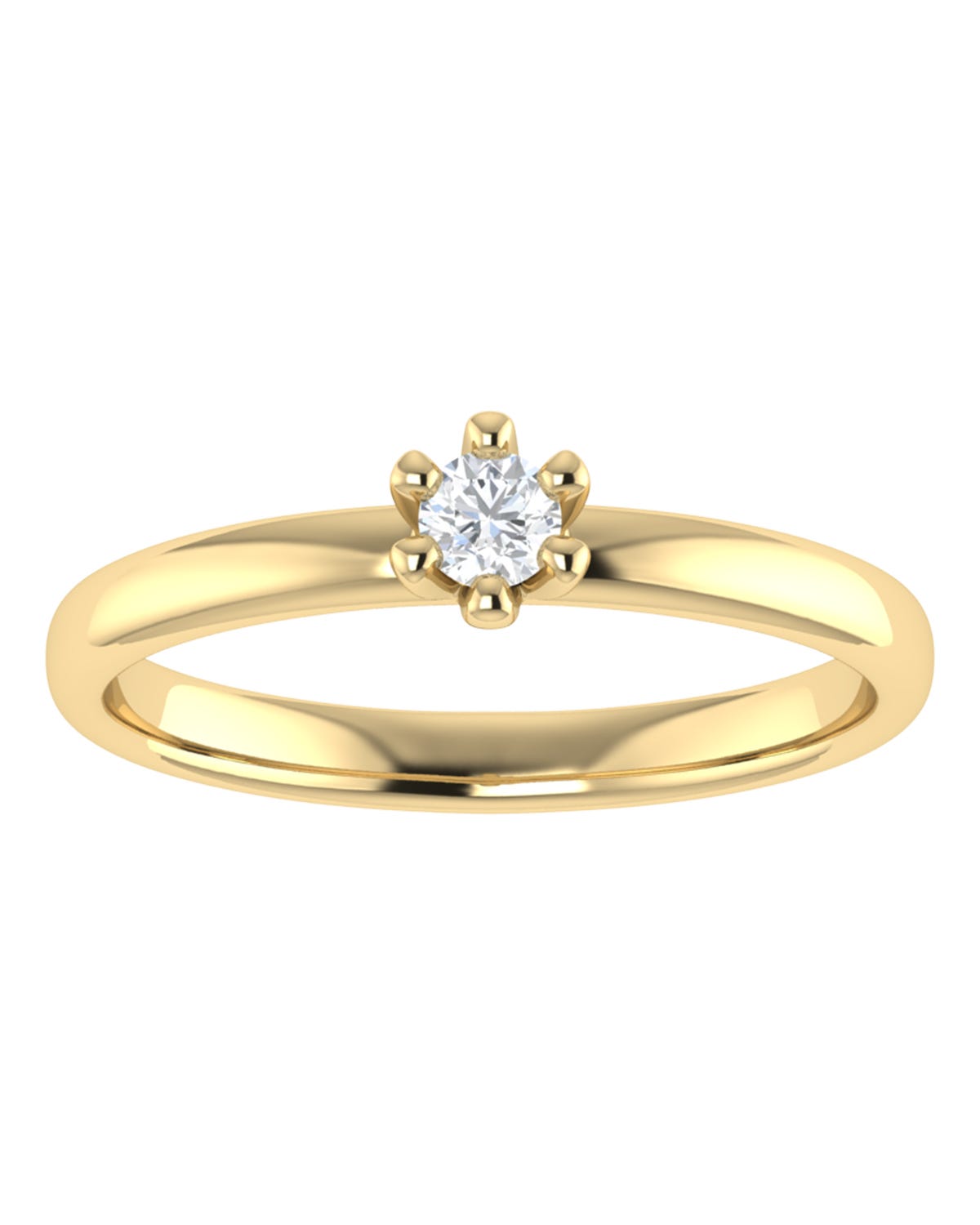 Anillo compromiso Amarillo Brillante