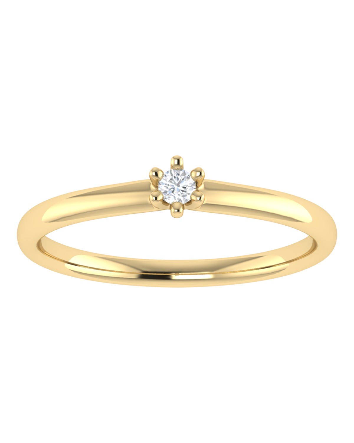 Anillo compromiso Amarillo Brillante