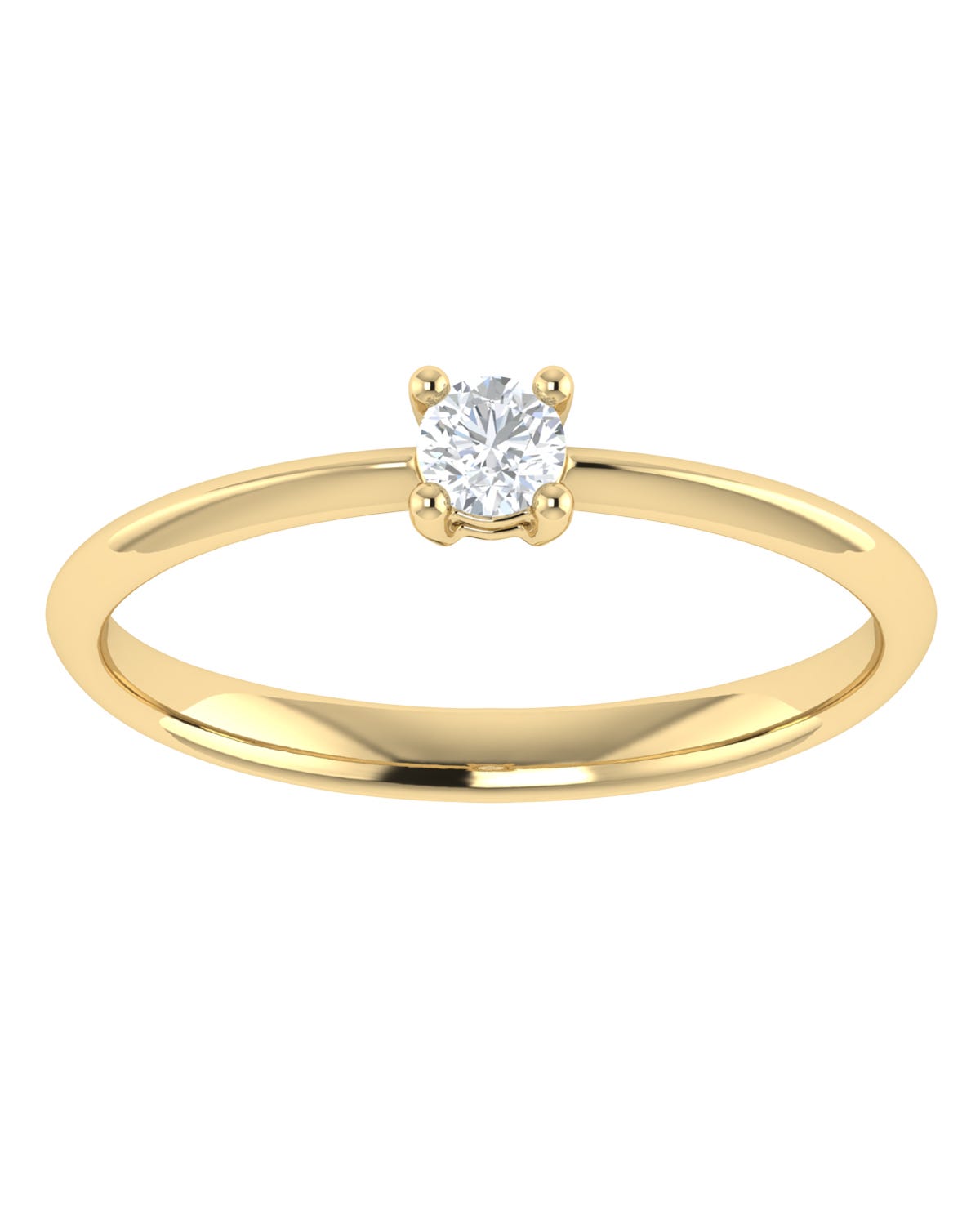 Anillo compromiso Amarillo Brillante