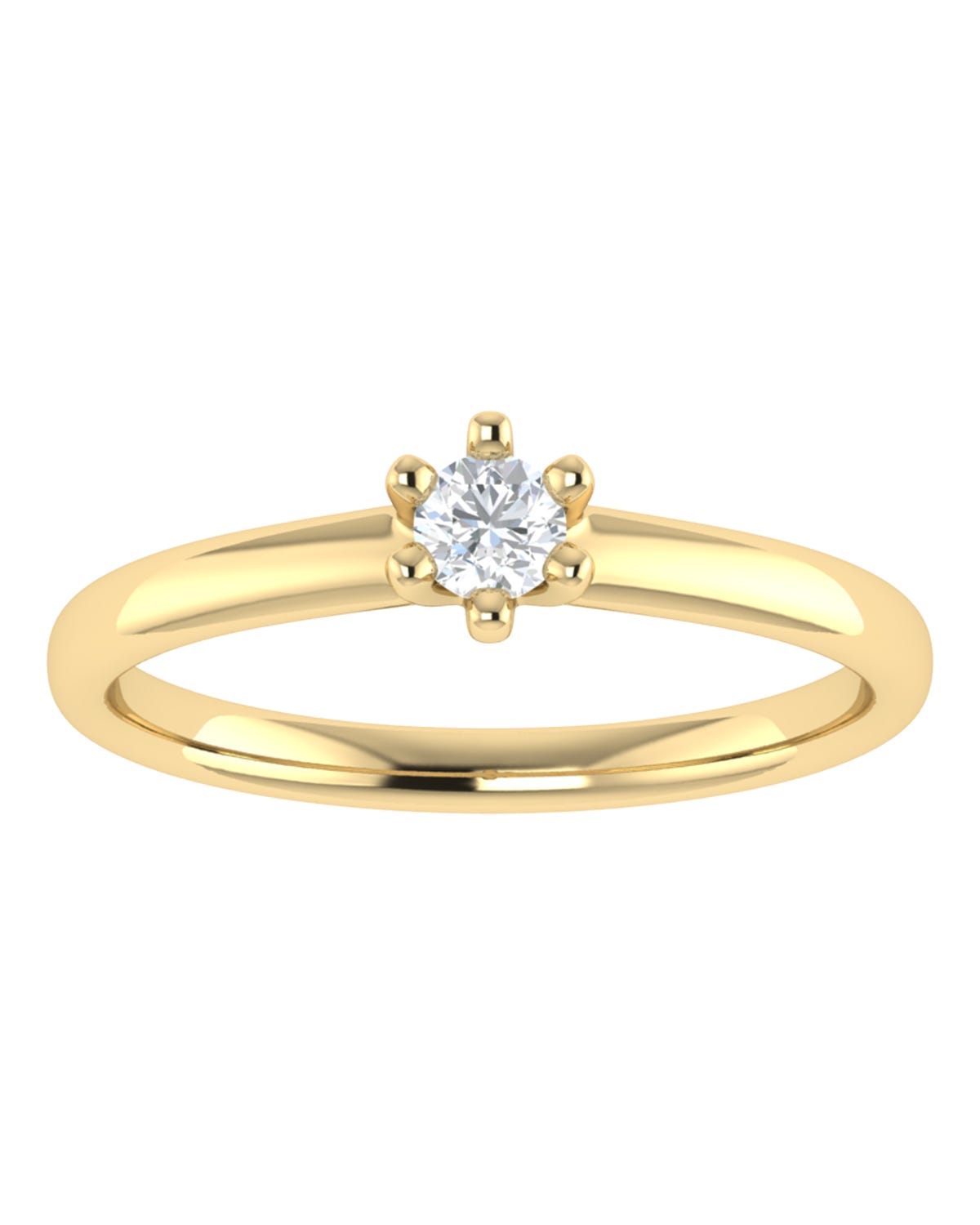 Anillo compromiso Amarillo Brillante