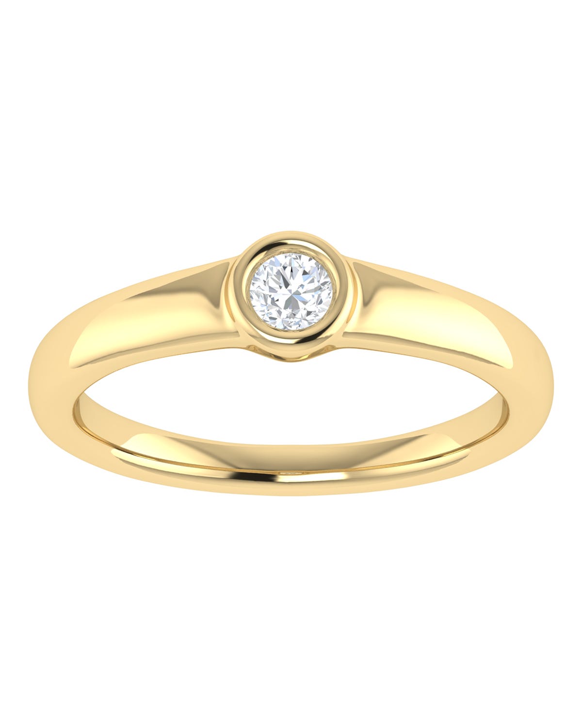Anillo compromiso Amarillo Brillante