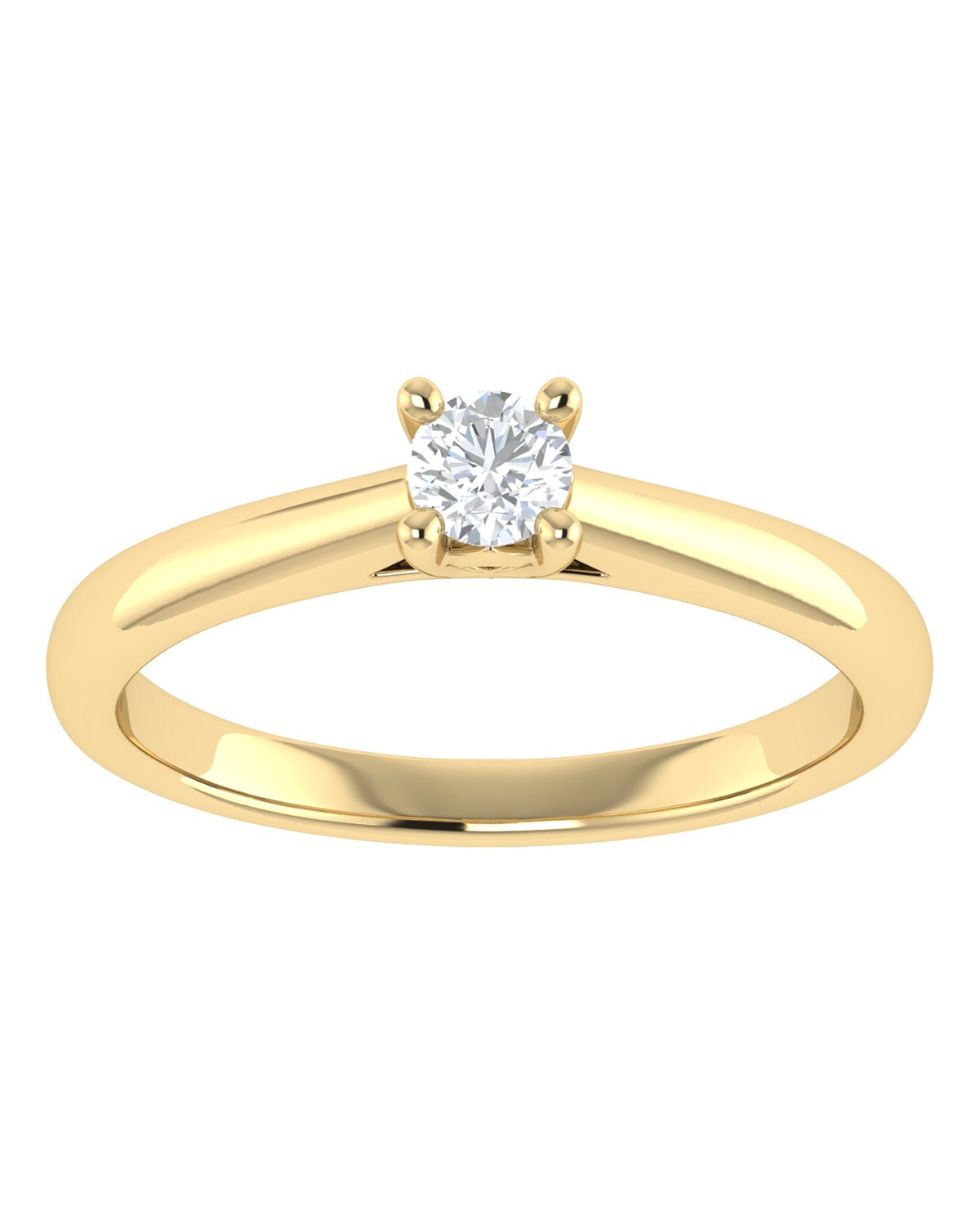 Anillo compromiso Amarillo Brillante