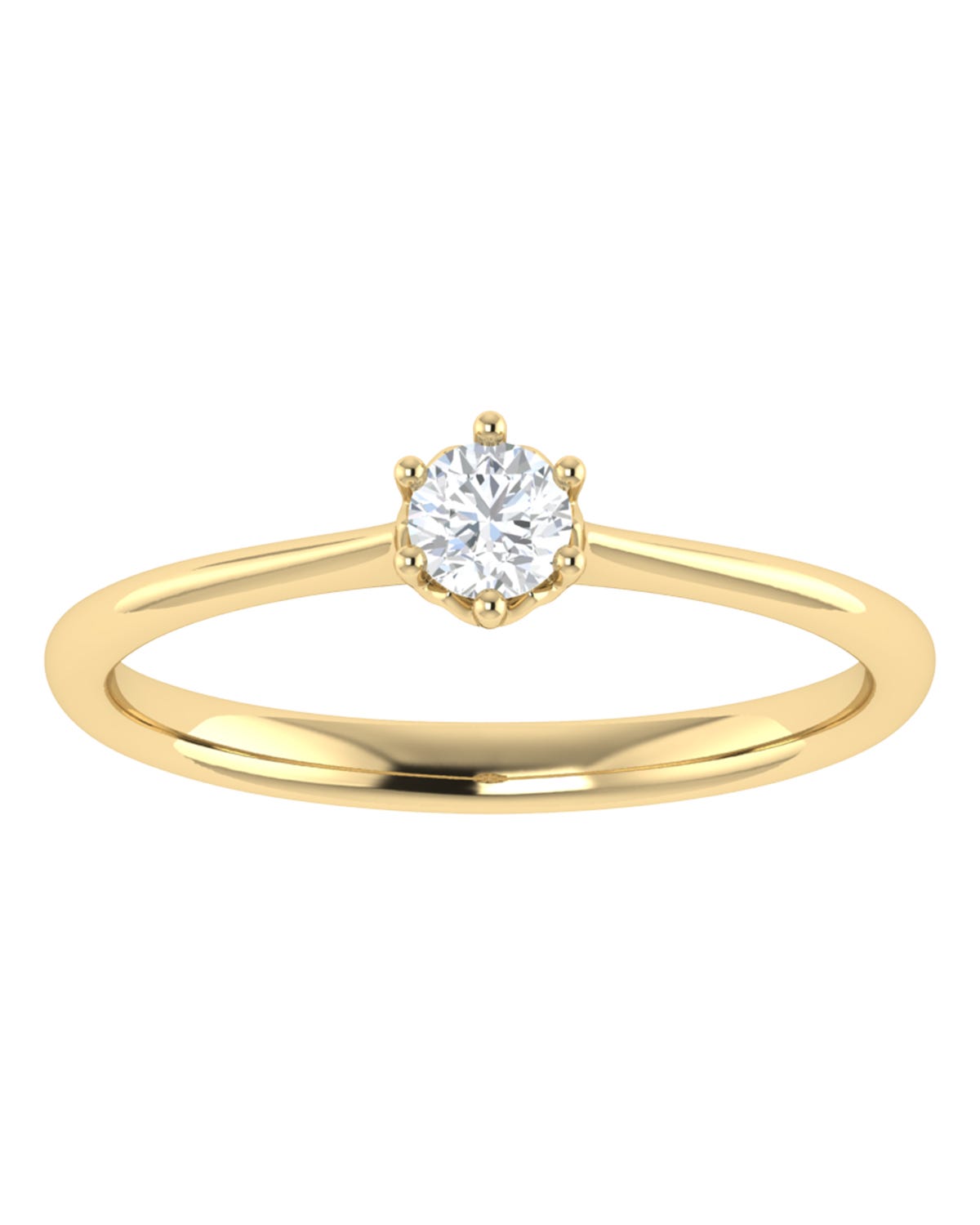 Anillo compromiso Amarillo Brillante