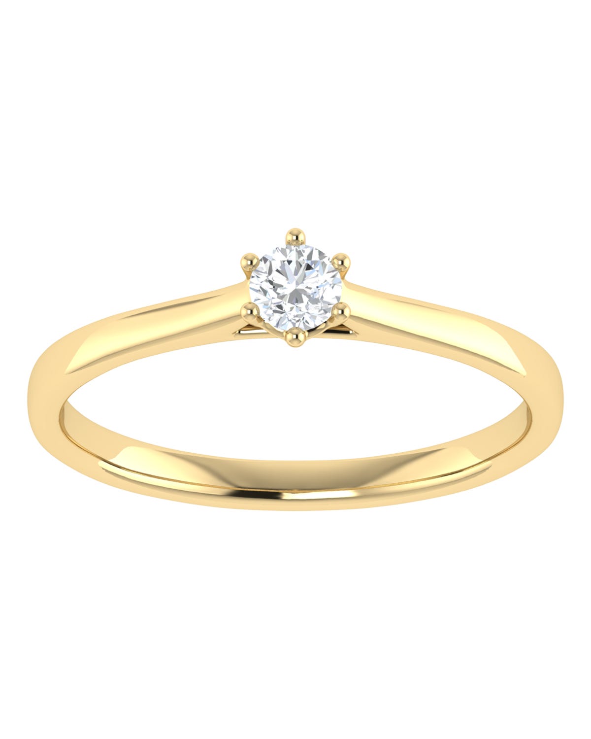 Anillo compromiso Amarillo Brillante
