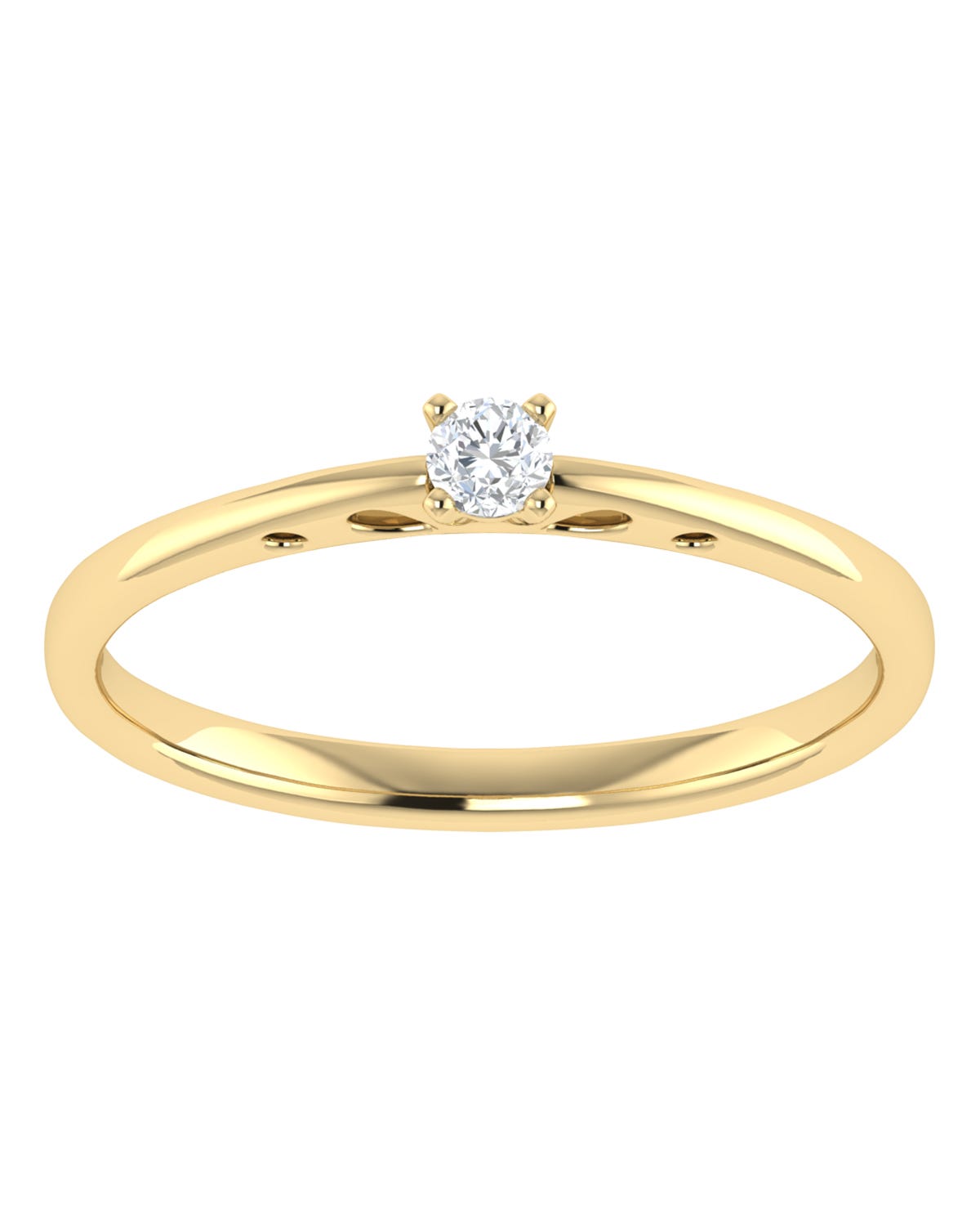 Anillo compromiso Amarillo Brillante