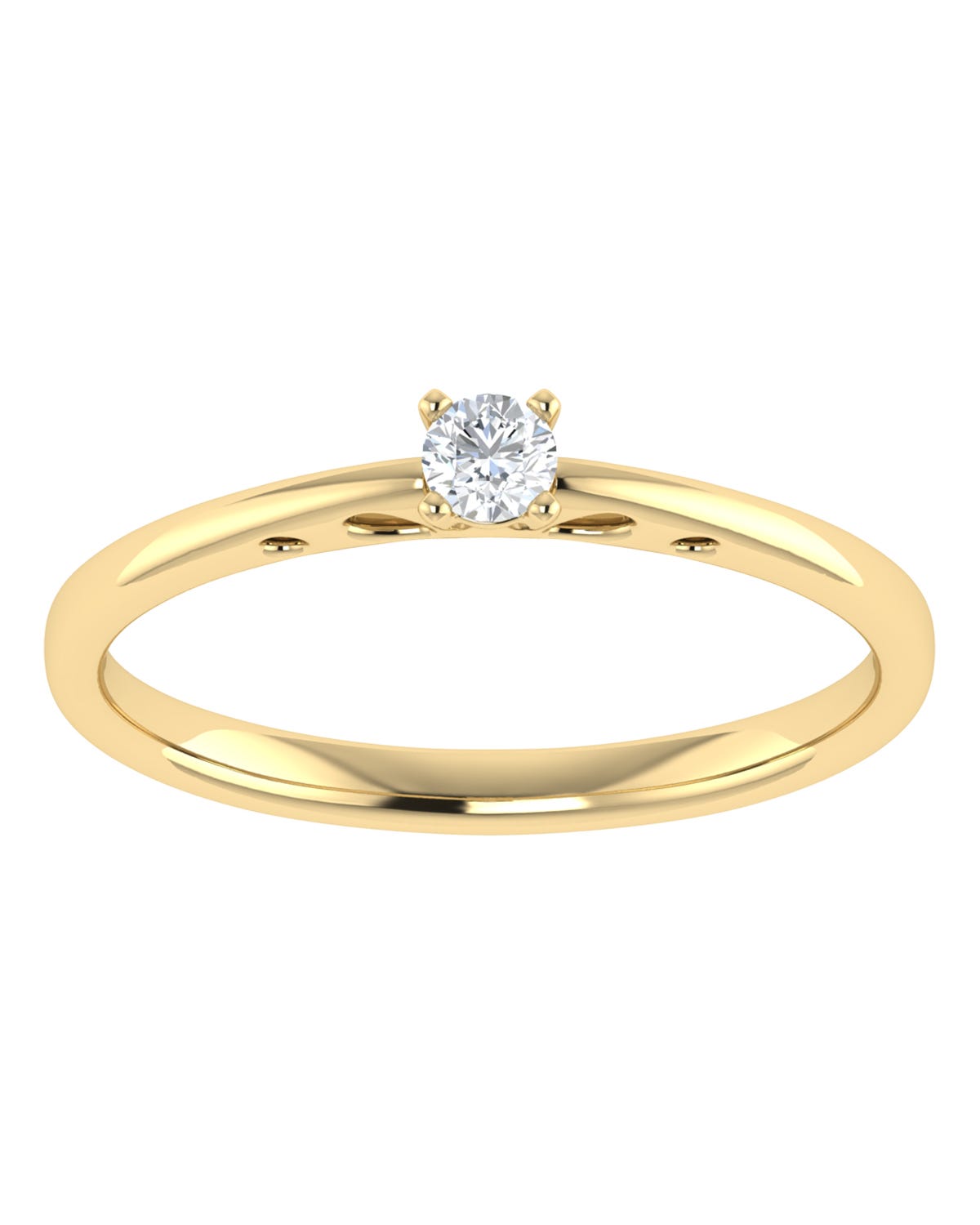 Anillo compromiso Amarillo Brillante
