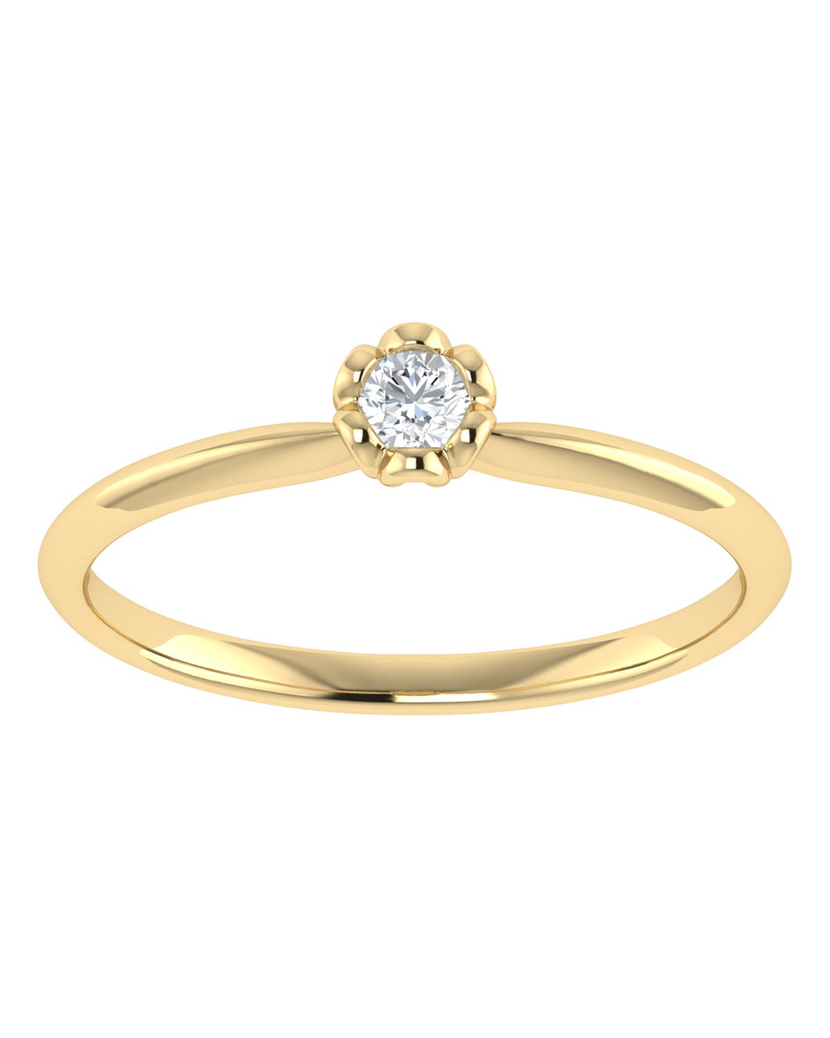 Anillo compromiso Amarillo Brillante