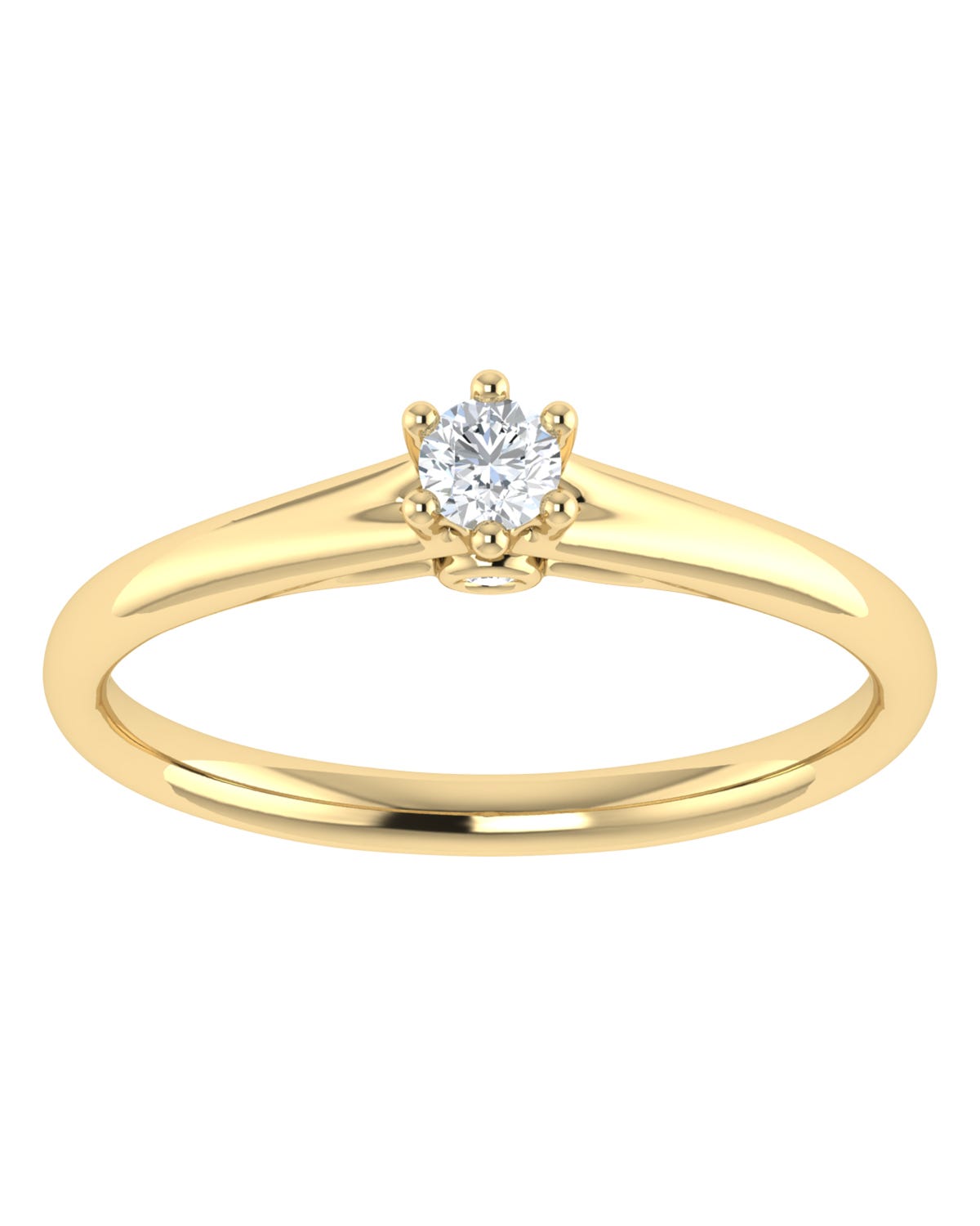 Anillo compromiso Amarillo Brillante