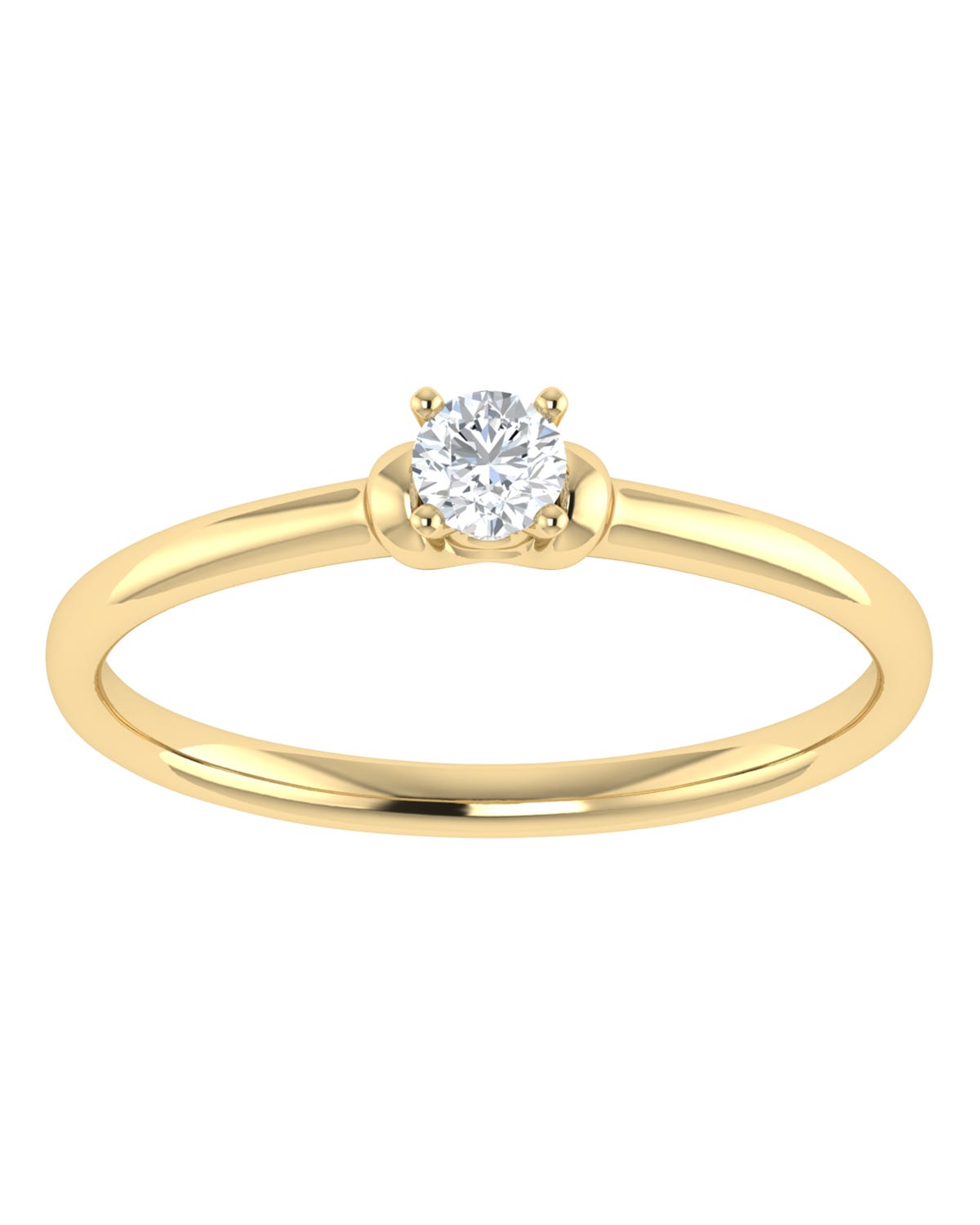 Anillo compromiso Amarillo Brillante