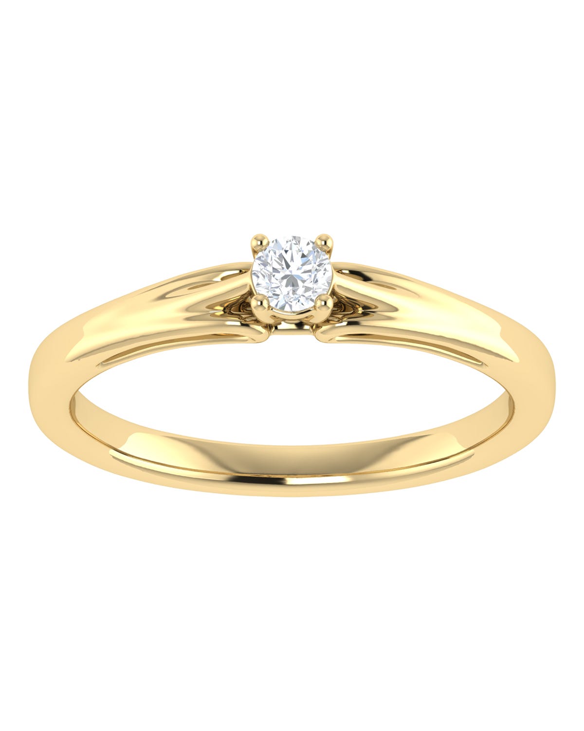 Anillo compromiso Amarillo Brillante