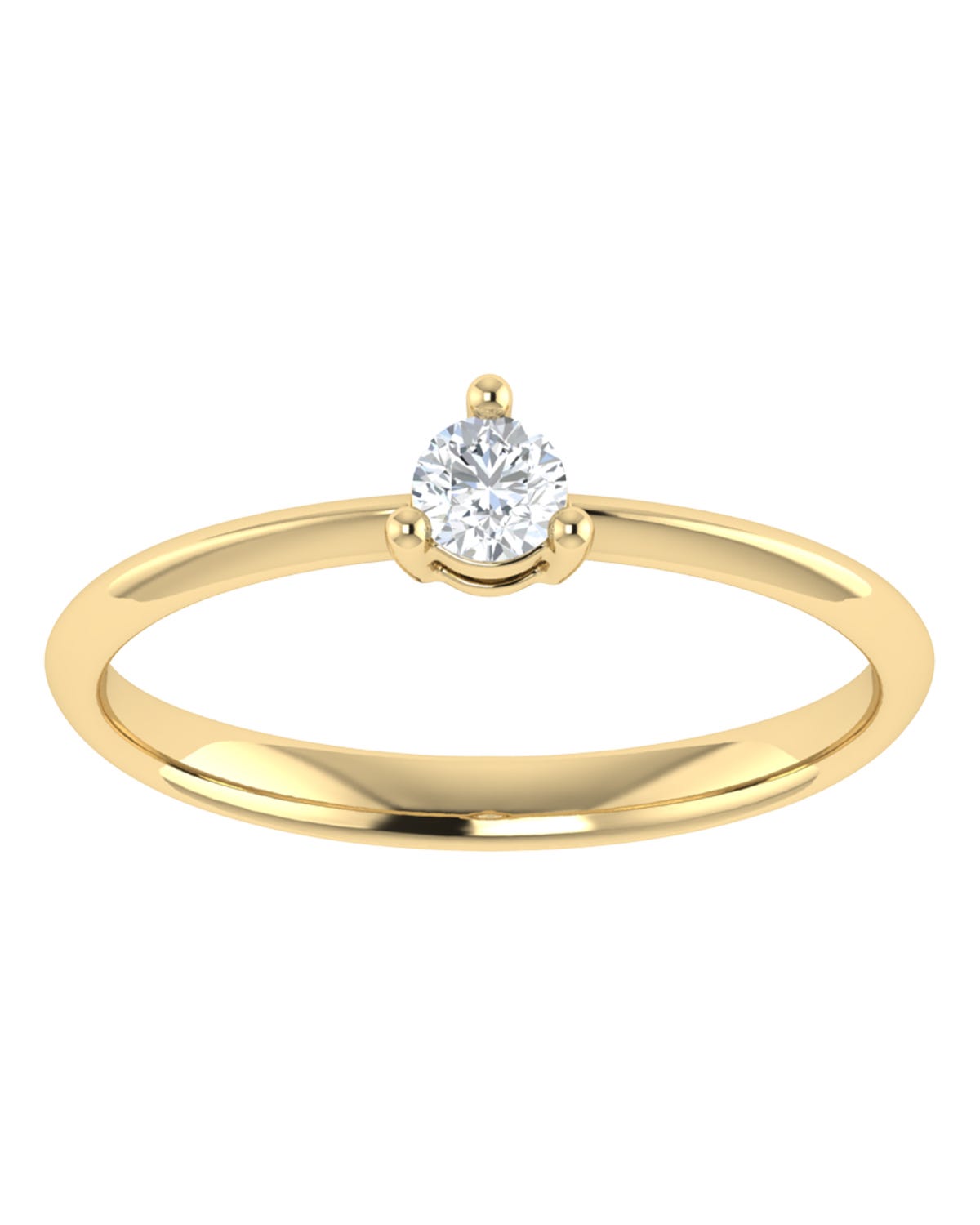 Anillo compromiso Amarillo Brillante