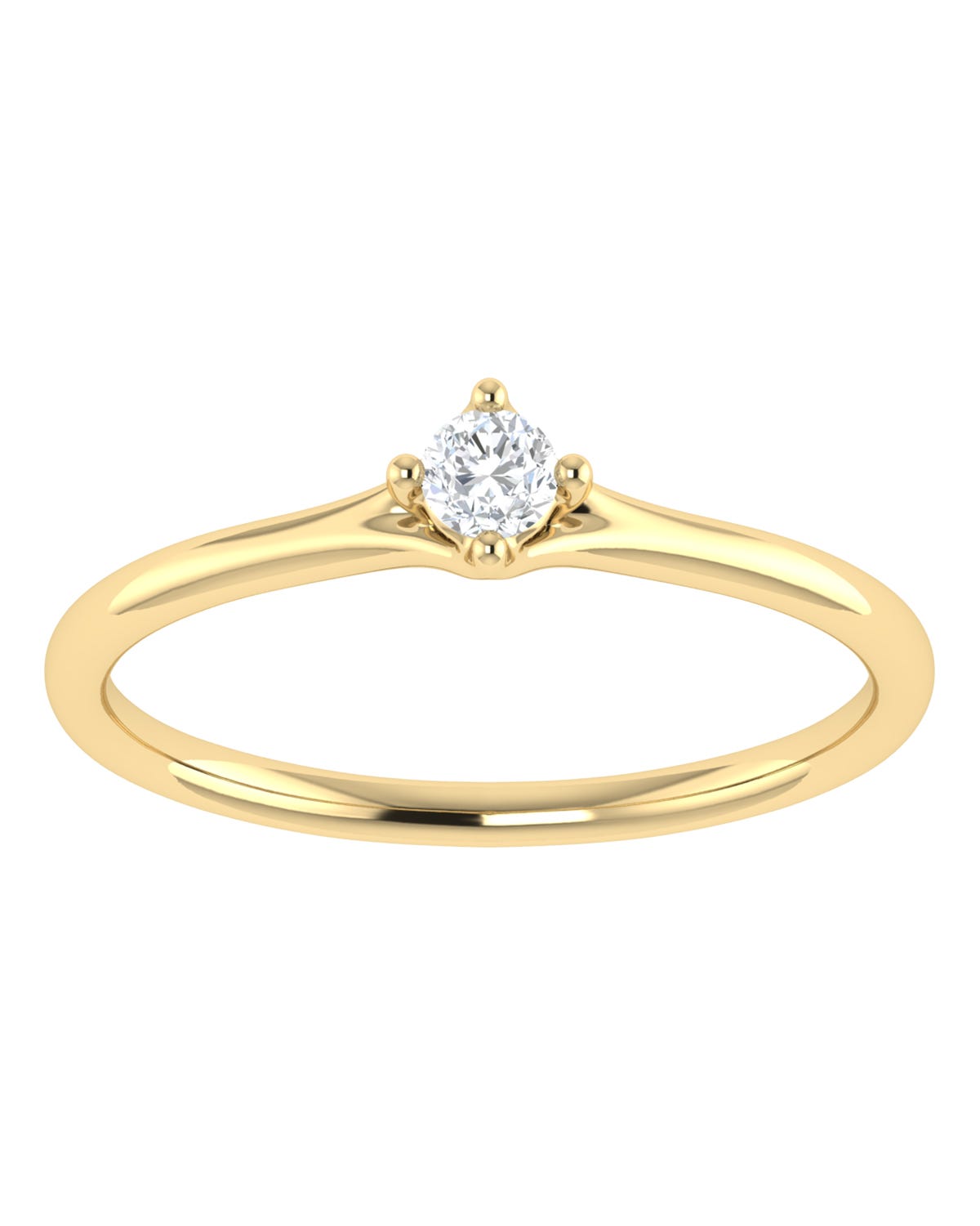 Anillo compromiso Amarillo Brillante