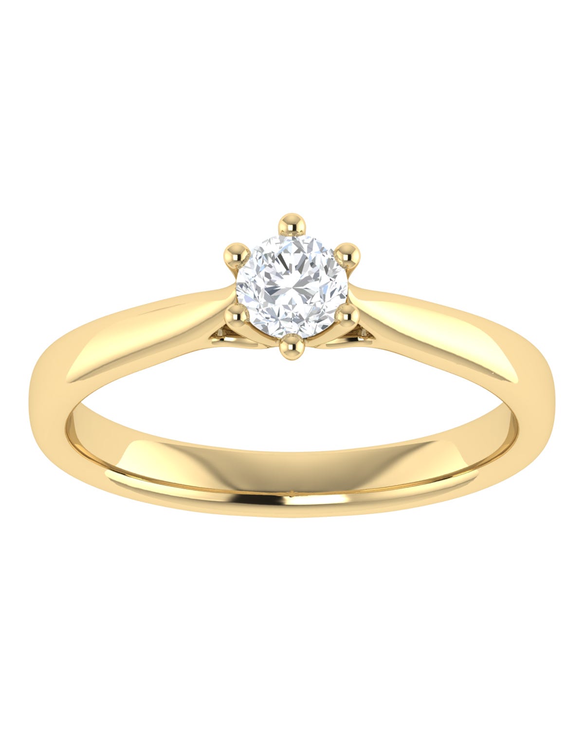 Anillo compromiso Amarillo Brillante