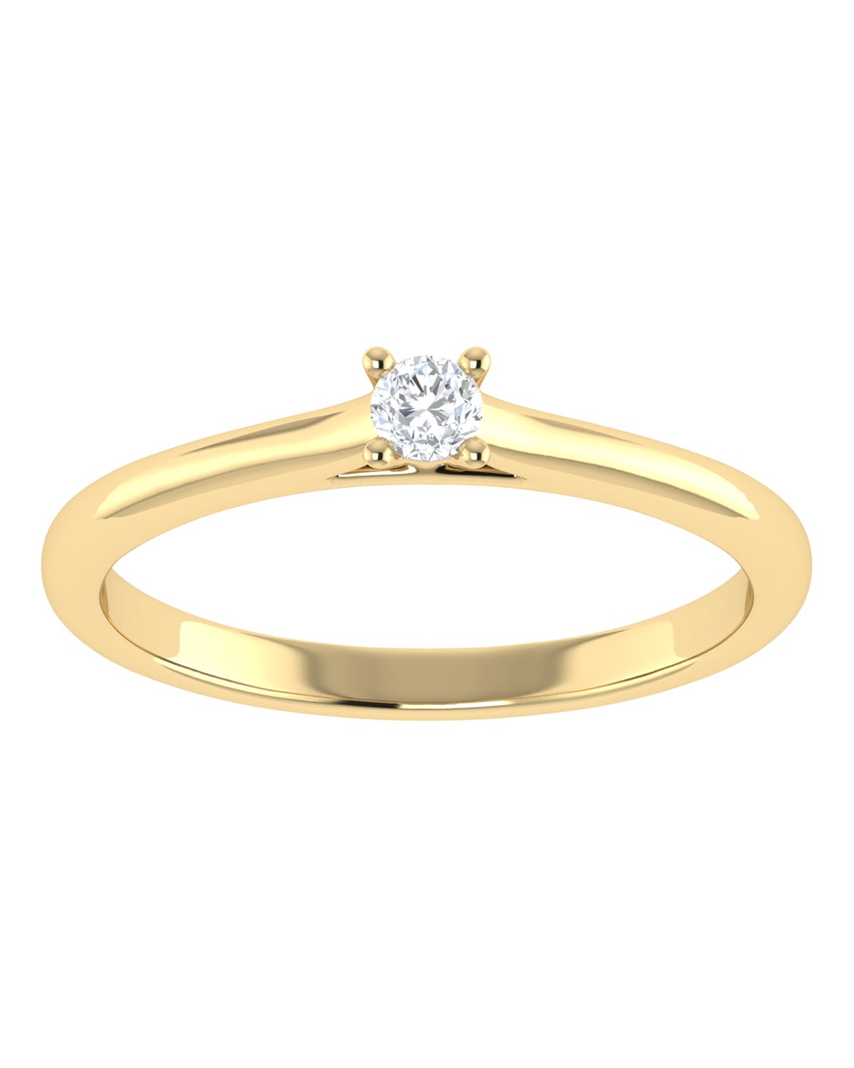 Anillo compromiso Amarillo Brillante