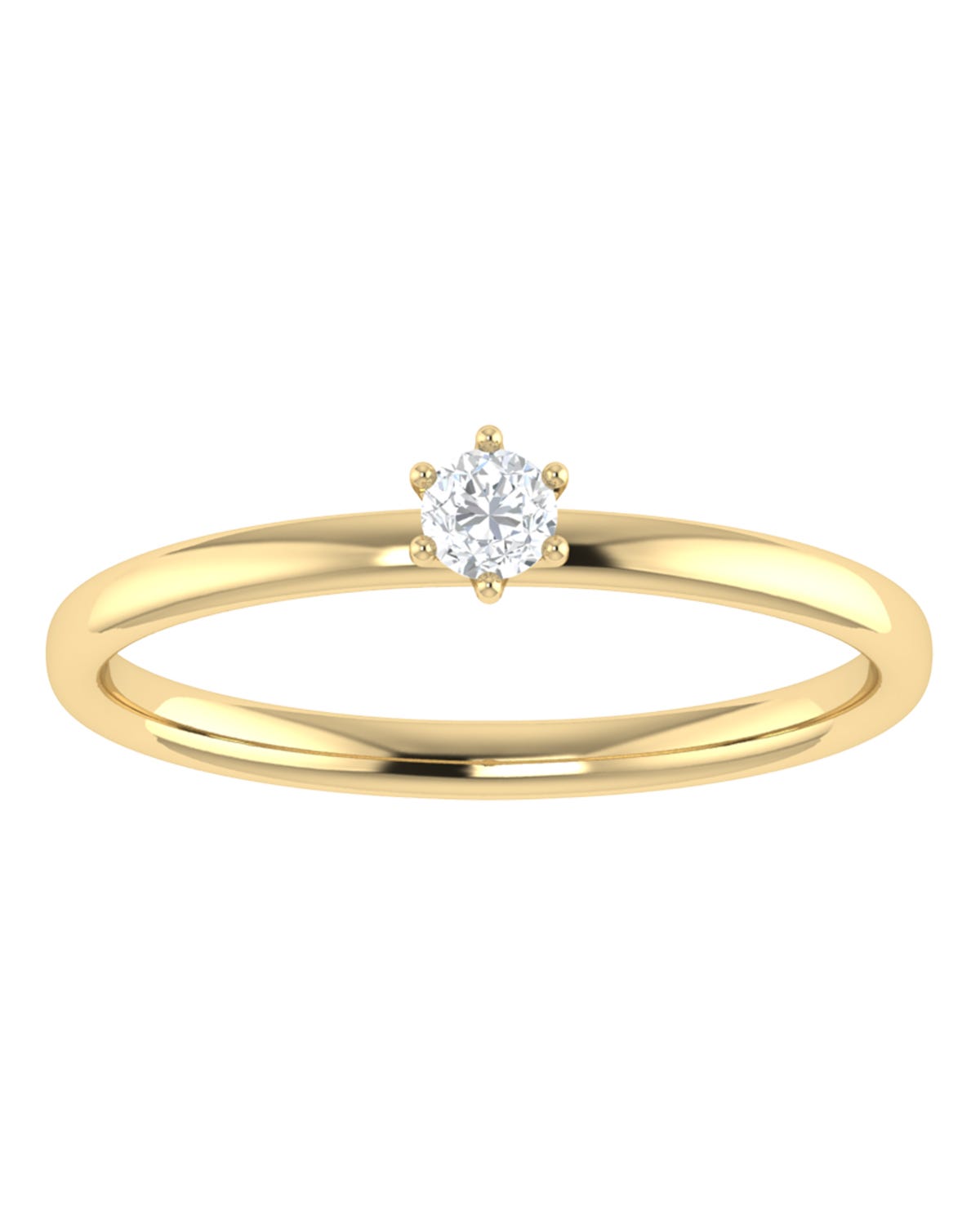 Anillo compromiso Amarillo Brillante
