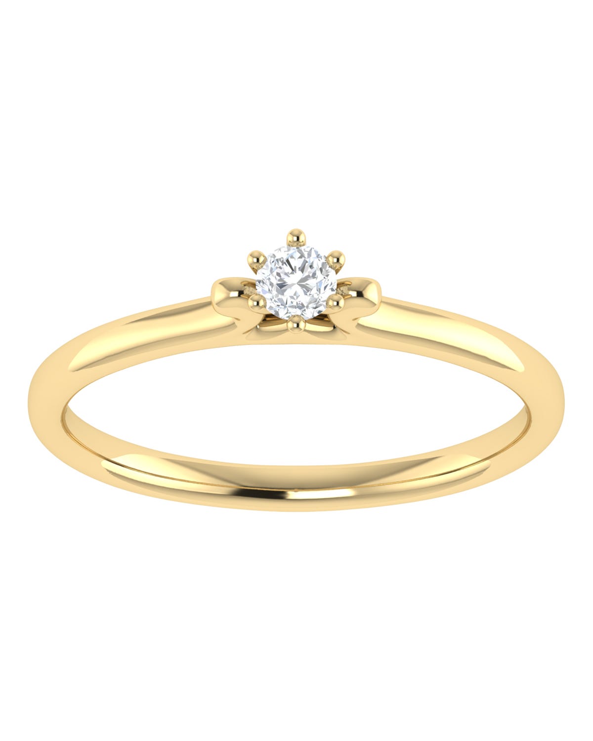 Anillo compromiso Amarillo Brillante