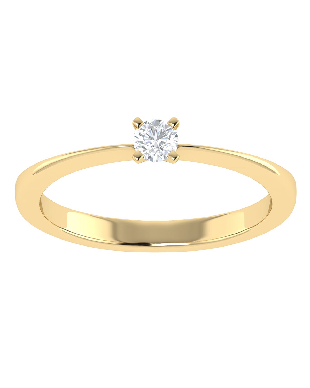 Anillo compromiso Amarillo Brillante