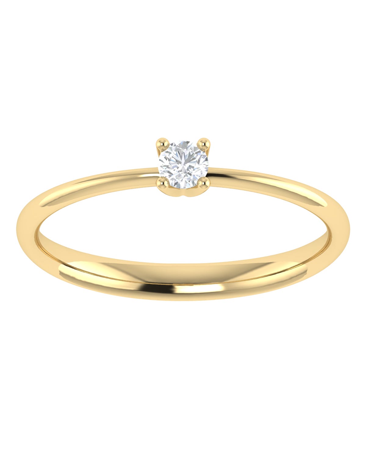 Broqueles de corazón en oro amarillo 14K con 1 pt de diamante