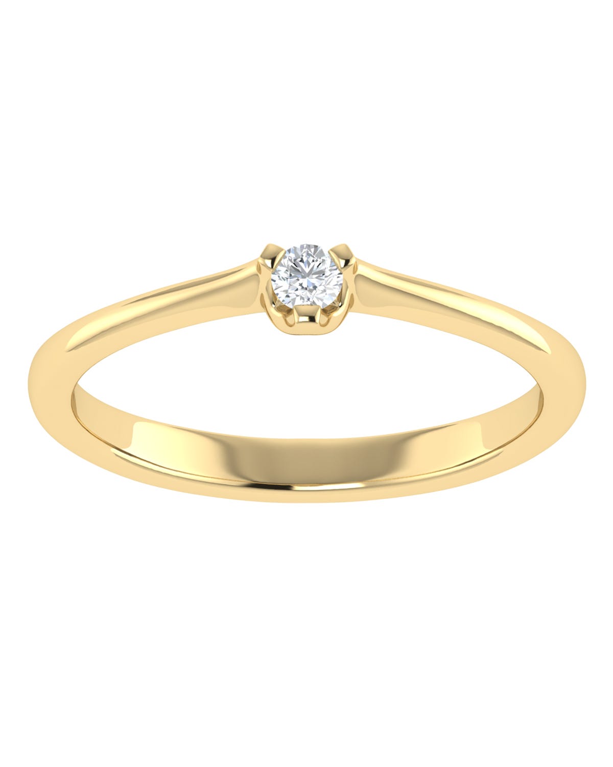 Anillo compromiso Amarillo Brillante