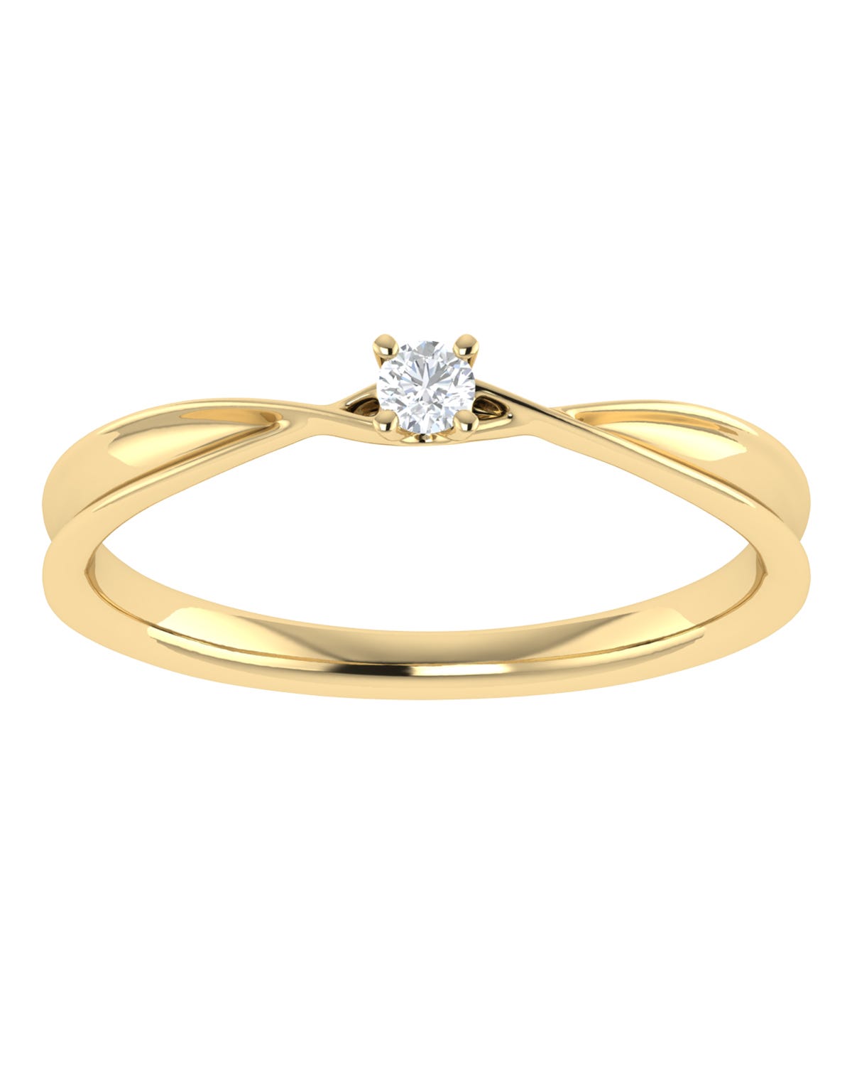 Anillo compromiso Amarillo Brillante