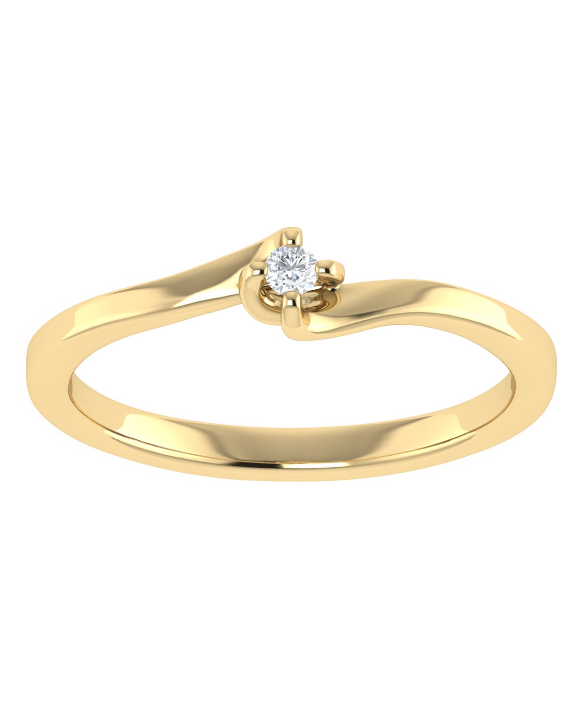 Anillo compromiso Amarillo Brillante