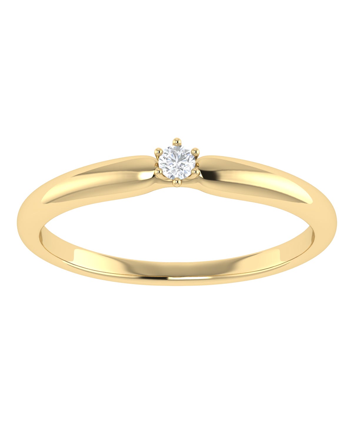 Anillo compromiso Amarillo Brillante