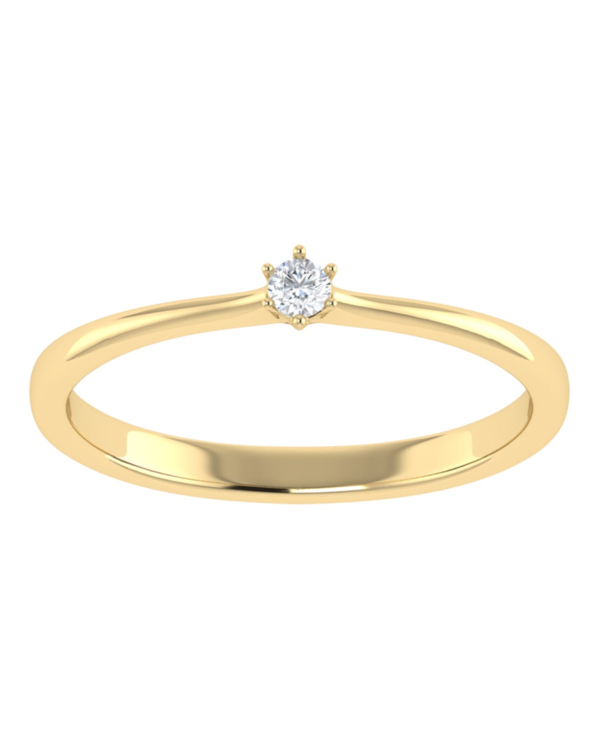 Anillo compromiso Amarillo Brillante