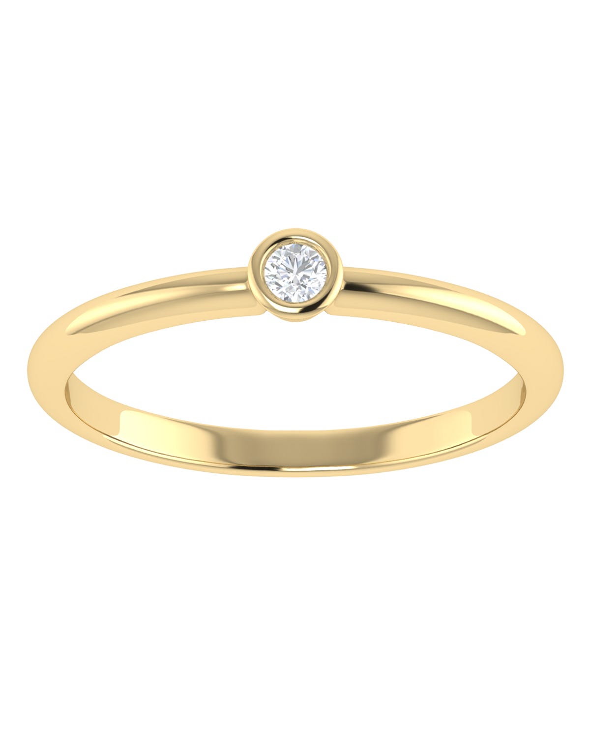 Anillo compromiso Amarillo Brillante