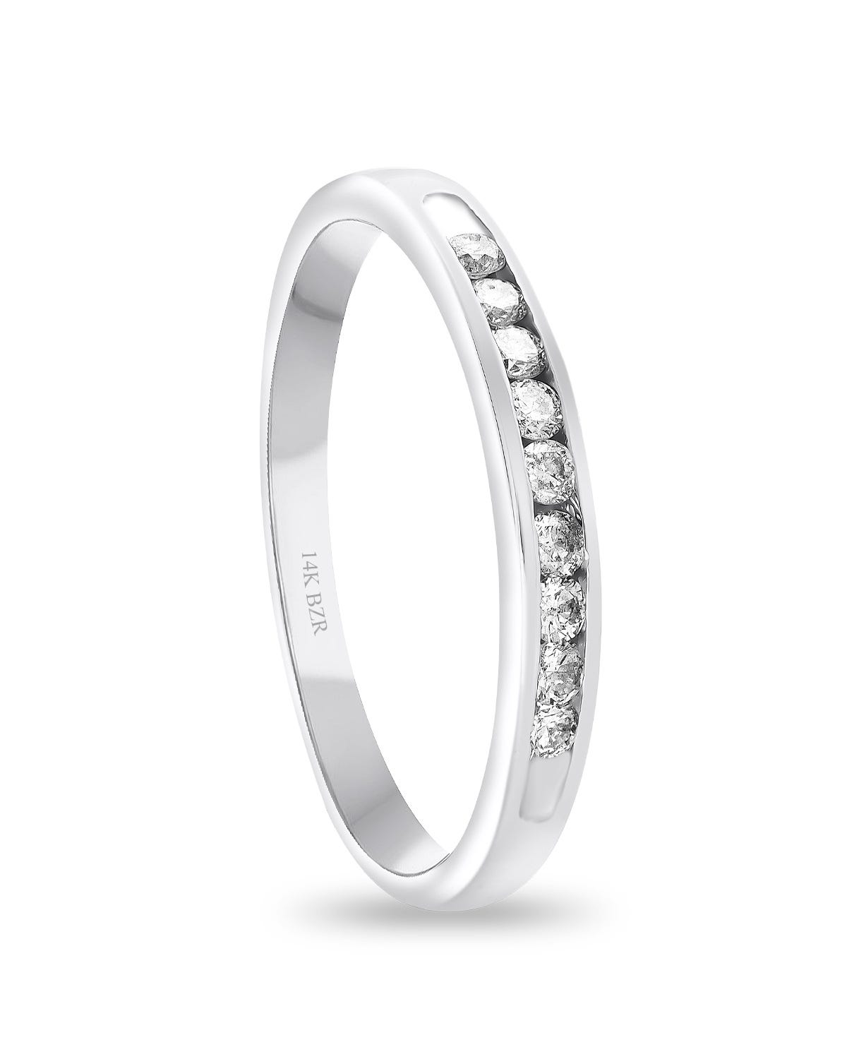 FOND-B-18 CHURUMBELA EN ORO BLANCO 14 K CON BRILLANTE DE 18 PUNTOS