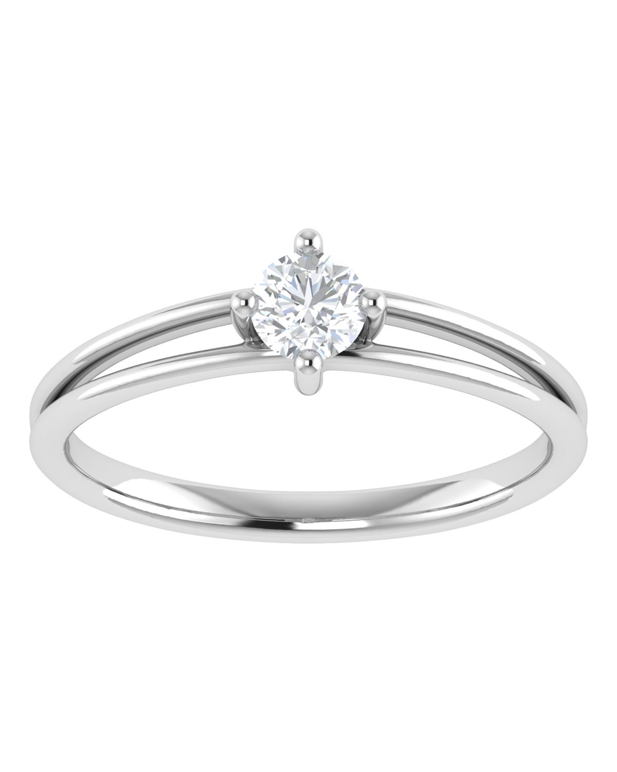 Anillo compromiso Blanco Brillante