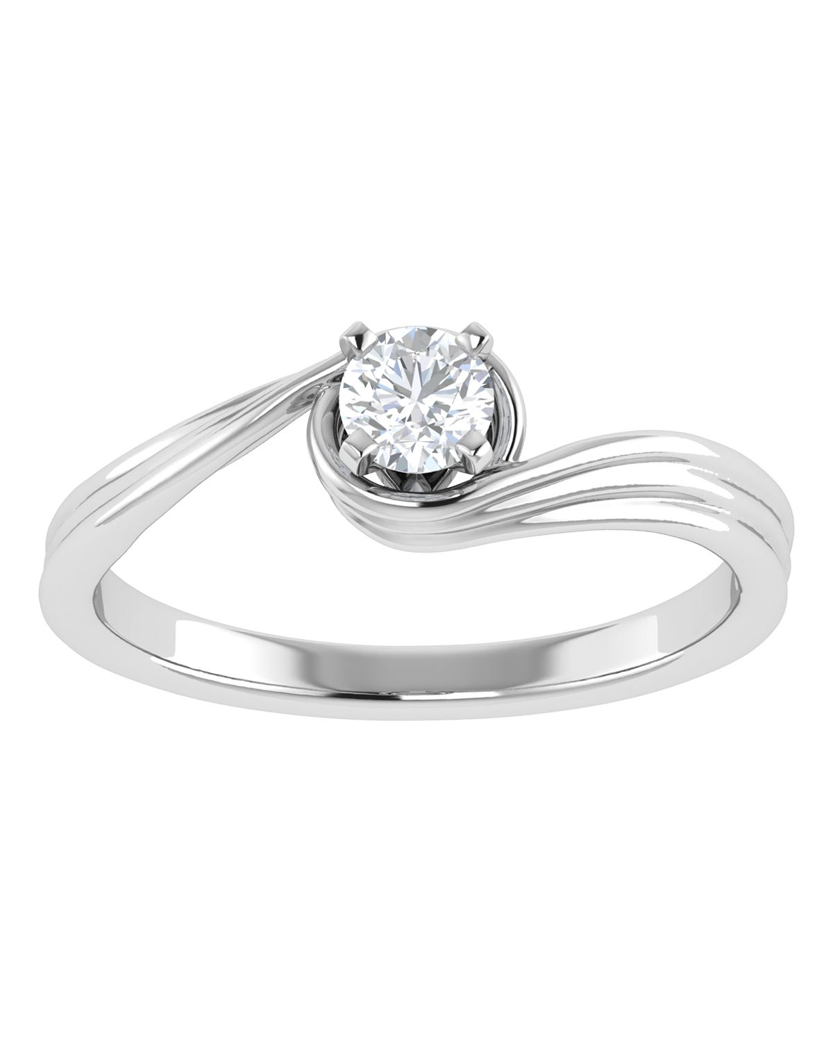 Anillo compromiso Blanco Brillante
