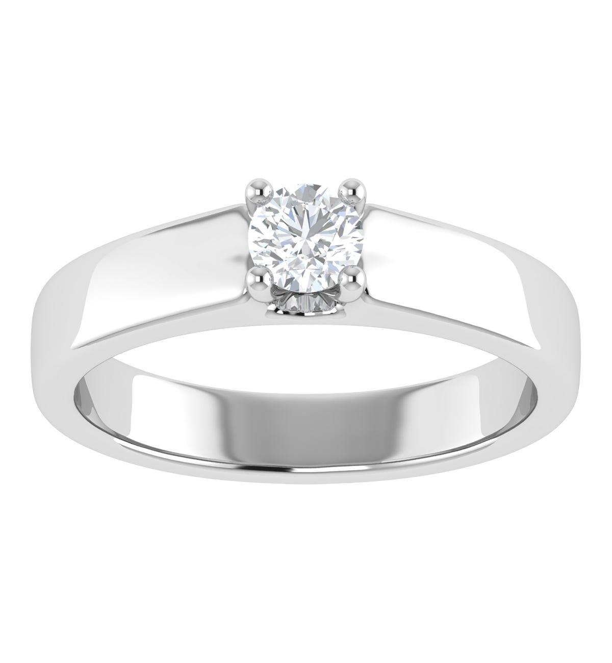 Anillo compromiso Blanco Brillante