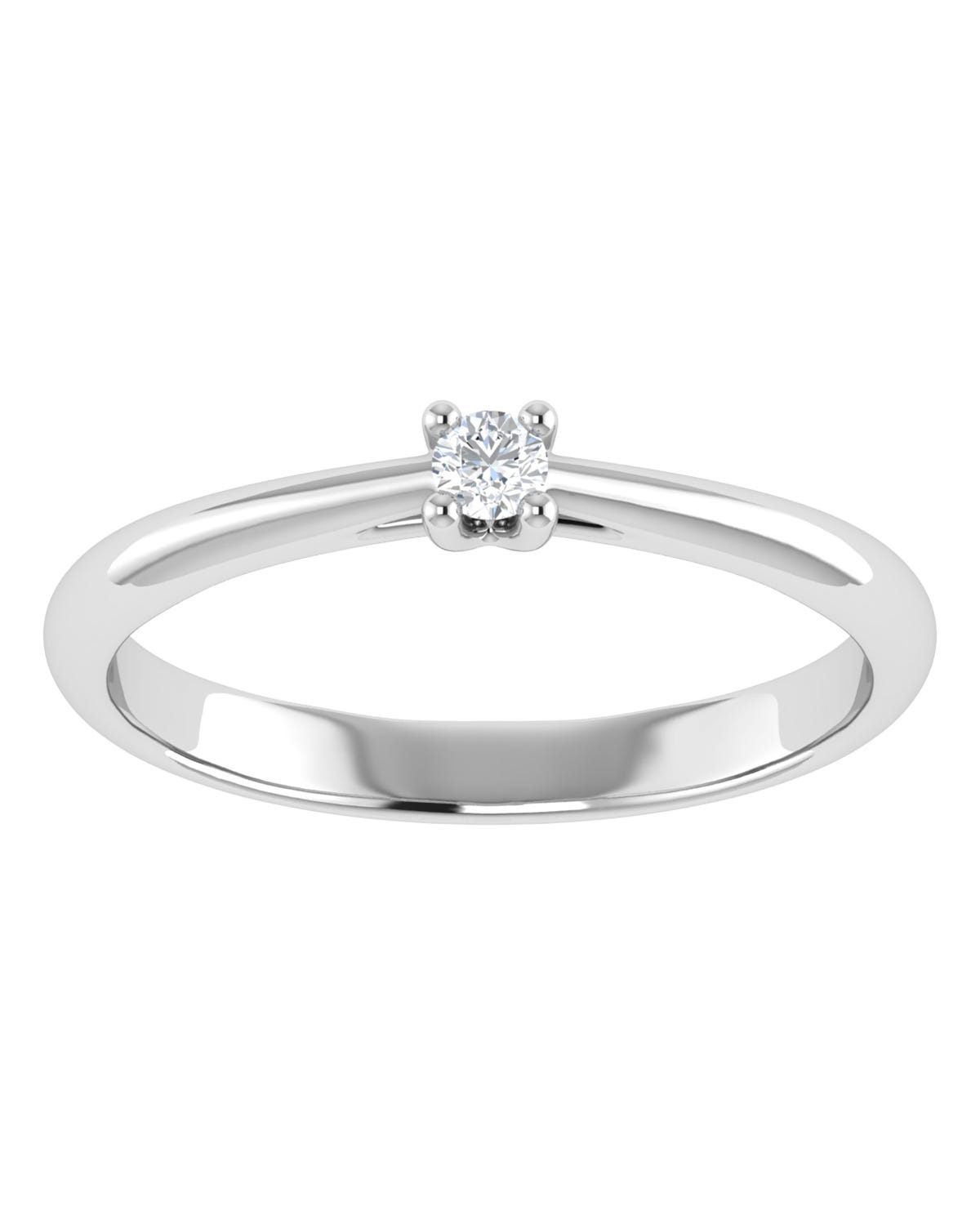 Anillo compromiso Blanco Brillante